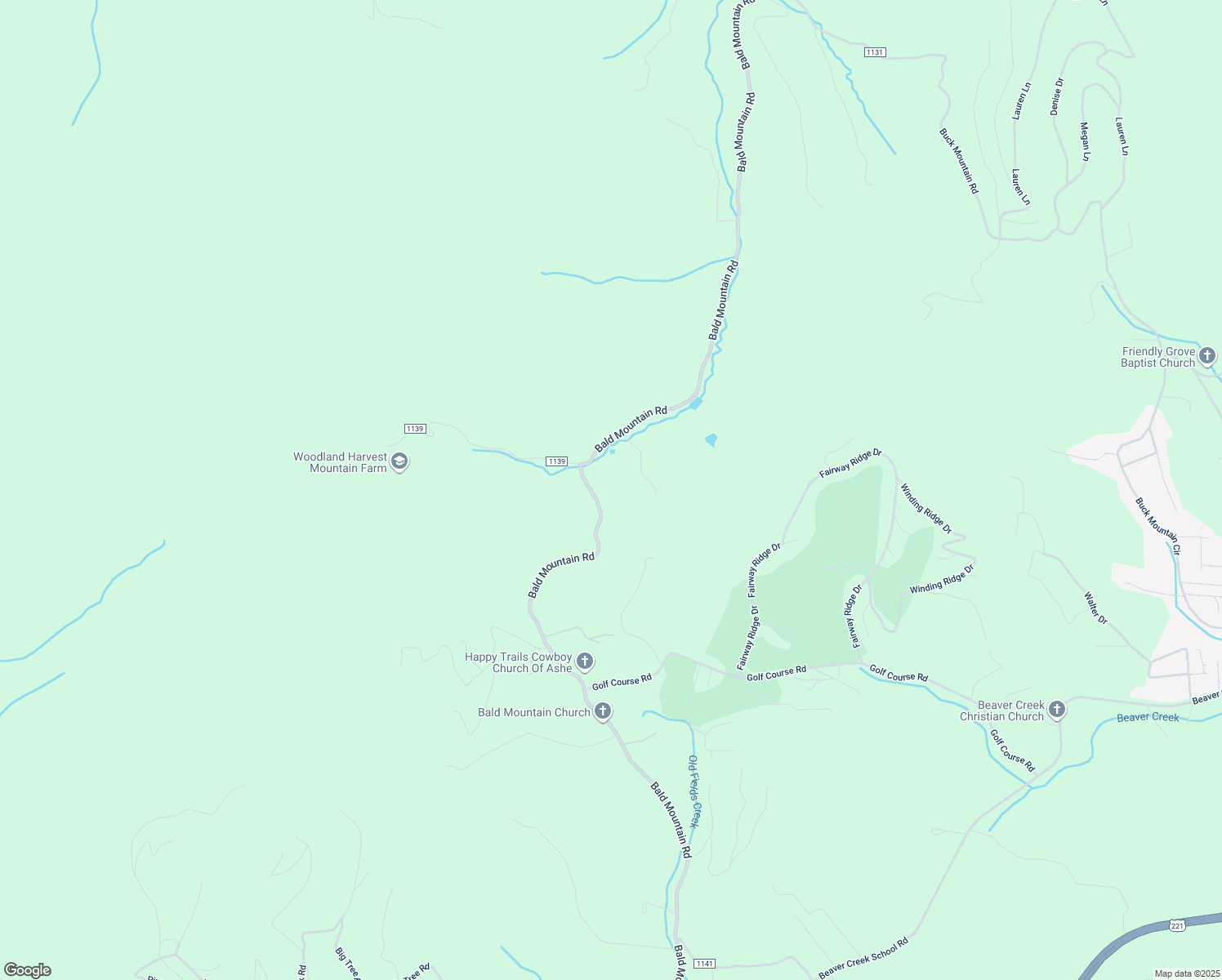 map of restaurants, bars, coffee shops, grocery stores, and more near 2380 Bald Mountain Road in West Jefferson
