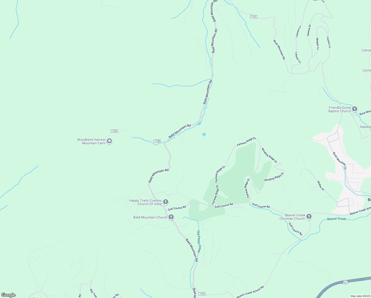map of restaurants, bars, coffee shops, grocery stores, and more near 346 Golden Pond Road in West Jefferson
