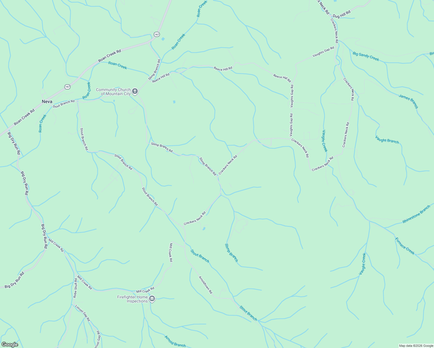 map of restaurants, bars, coffee shops, grocery stores, and more near 1789 Slimp Branch Road in Mountain City