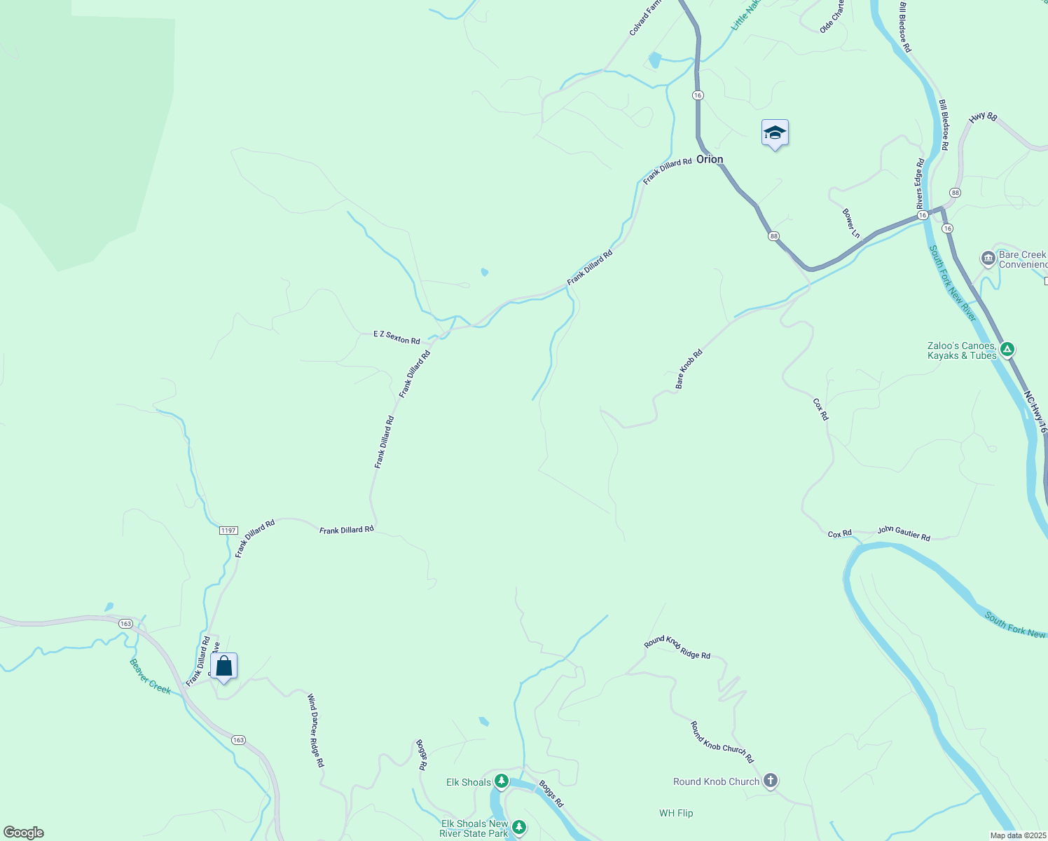 map of restaurants, bars, coffee shops, grocery stores, and more near 579 Tom Severt Road in Jefferson
