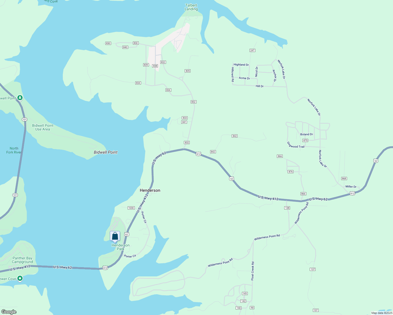 map of restaurants, bars, coffee shops, grocery stores, and more near 10995 U.S. 62 in Henderson