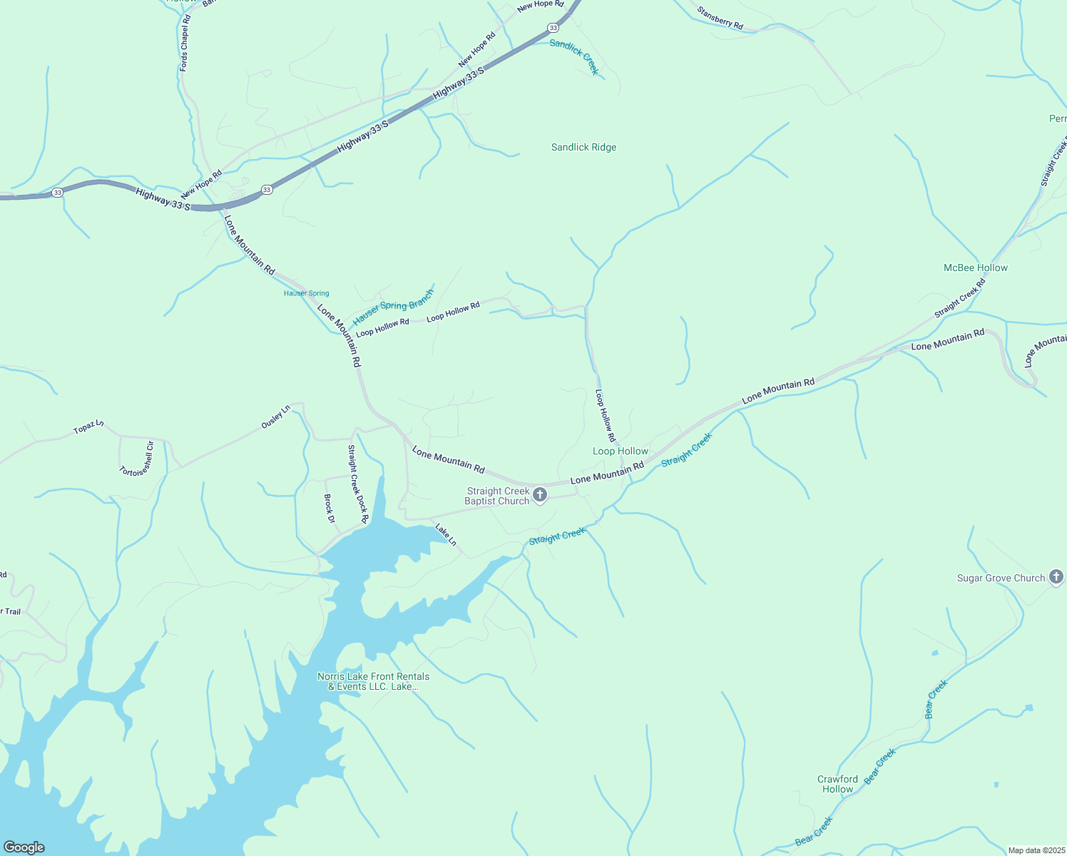 map of restaurants, bars, coffee shops, grocery stores, and more near 4956 Lone Mountain Road in New Tazewell