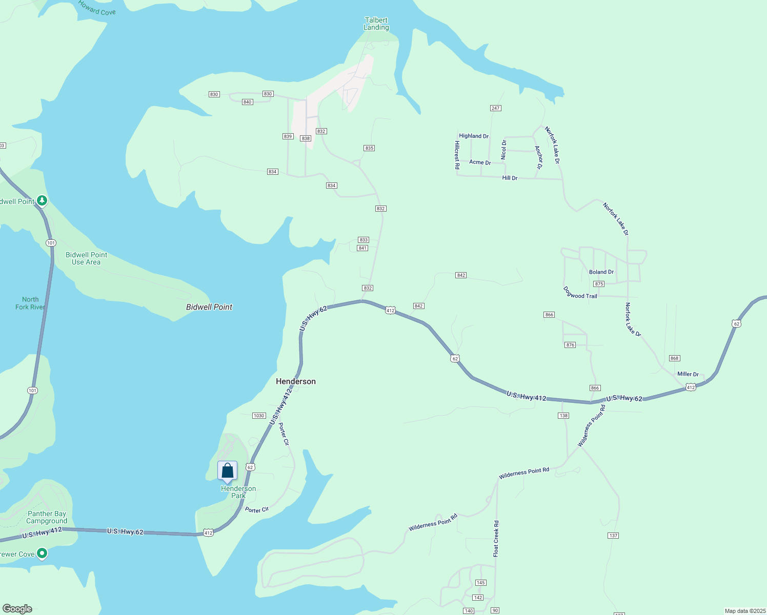 map of restaurants, bars, coffee shops, grocery stores, and more near 10995 U.S. 62 in Henderson