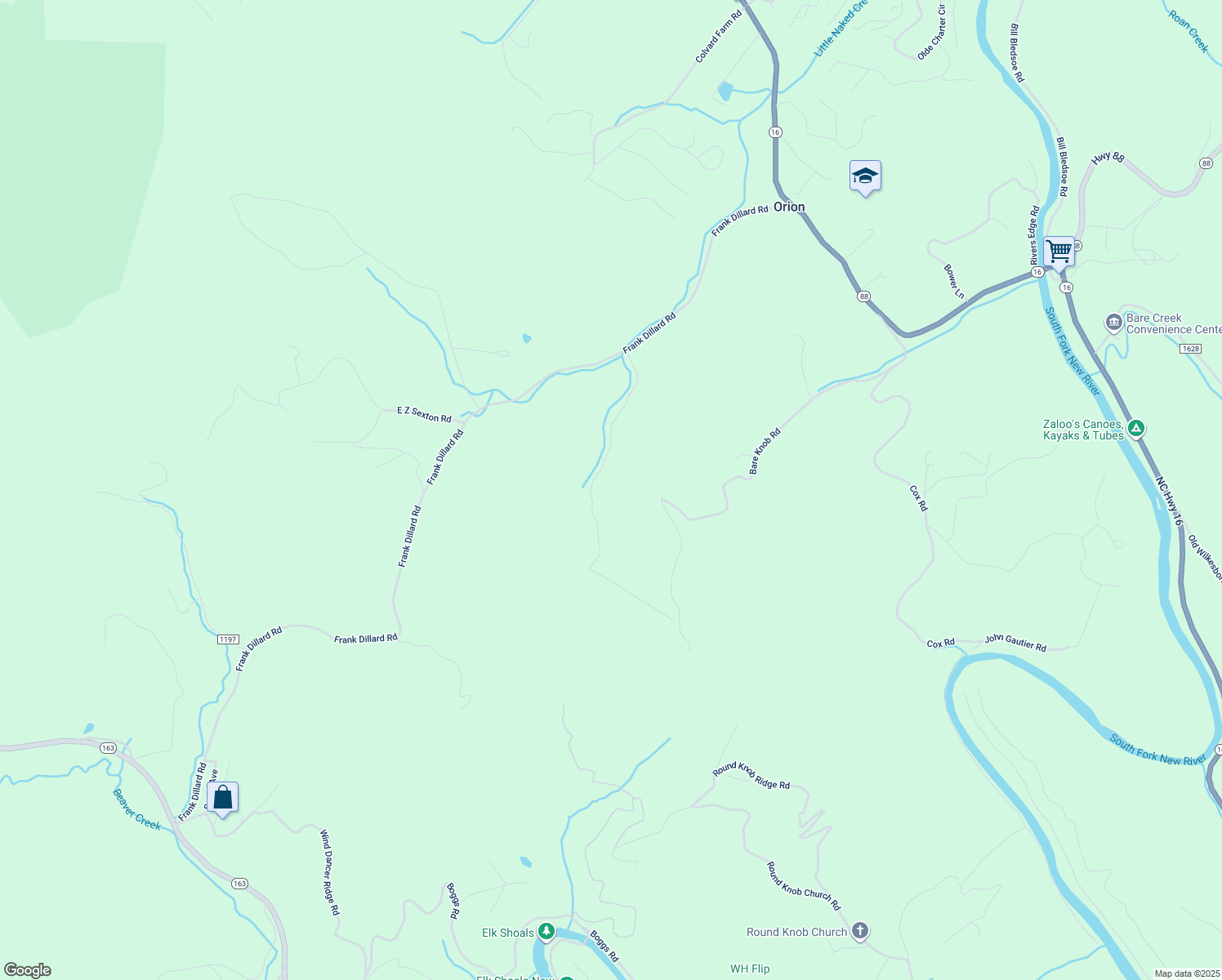 map of restaurants, bars, coffee shops, grocery stores, and more near 567 Tom Severt Road in Jefferson