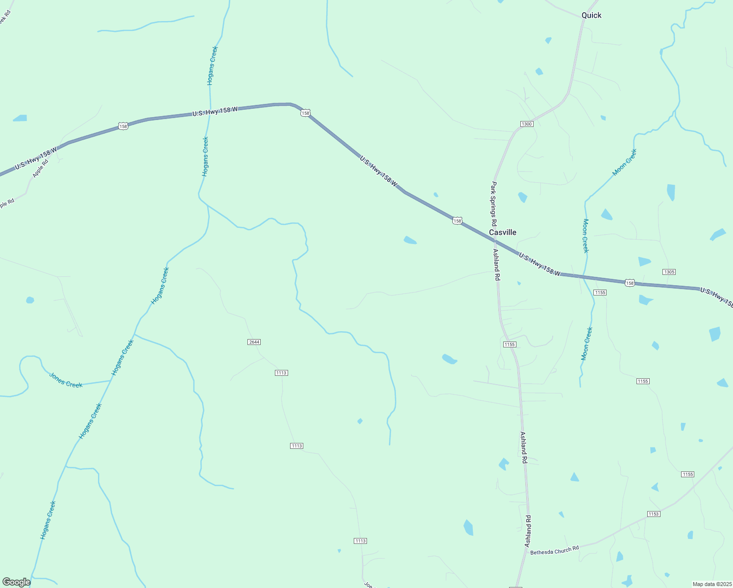 map of restaurants, bars, coffee shops, grocery stores, and more near 287 Dove Road in Ruffin