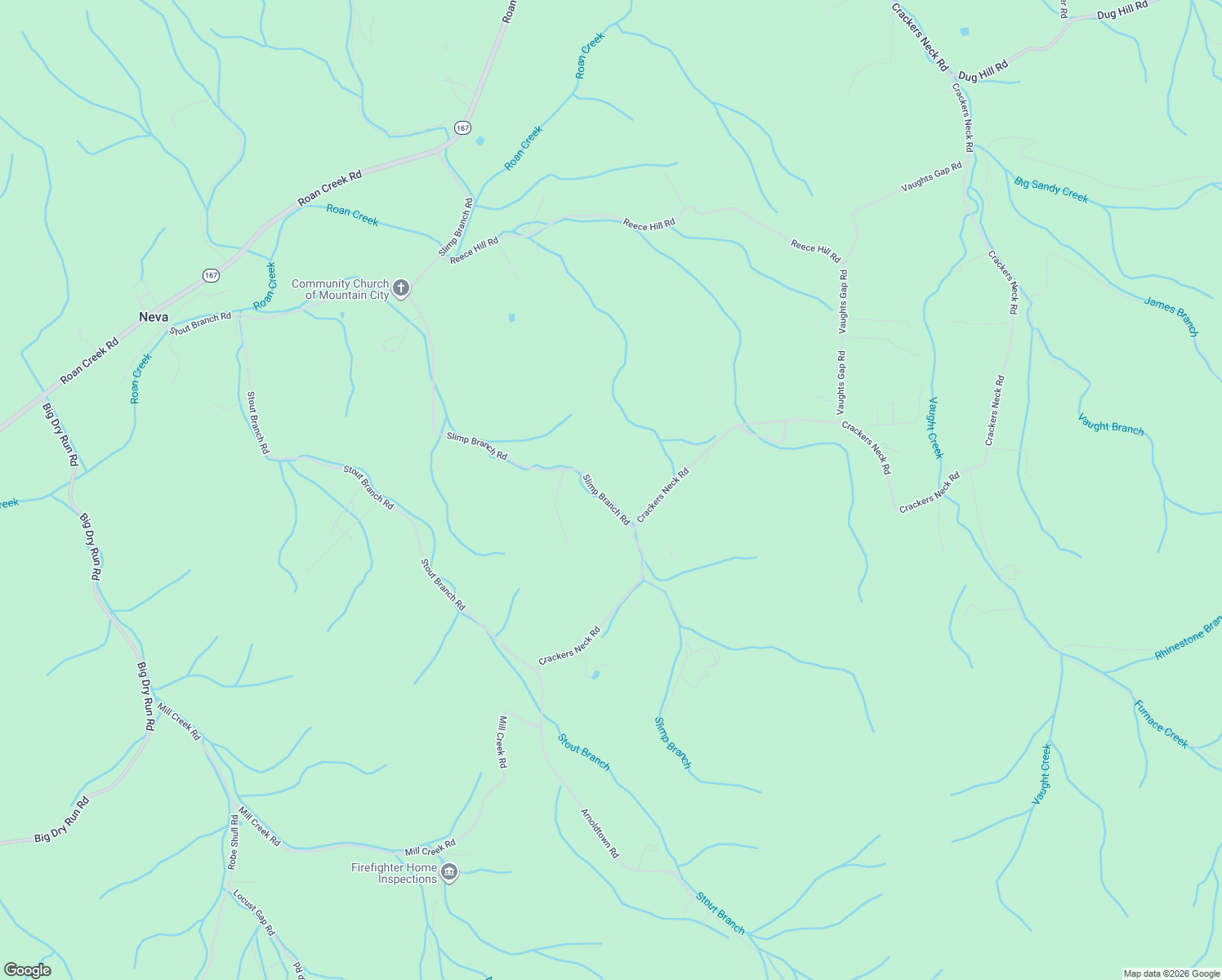 map of restaurants, bars, coffee shops, grocery stores, and more near 1789 Slimp Branch Road in Mountain City