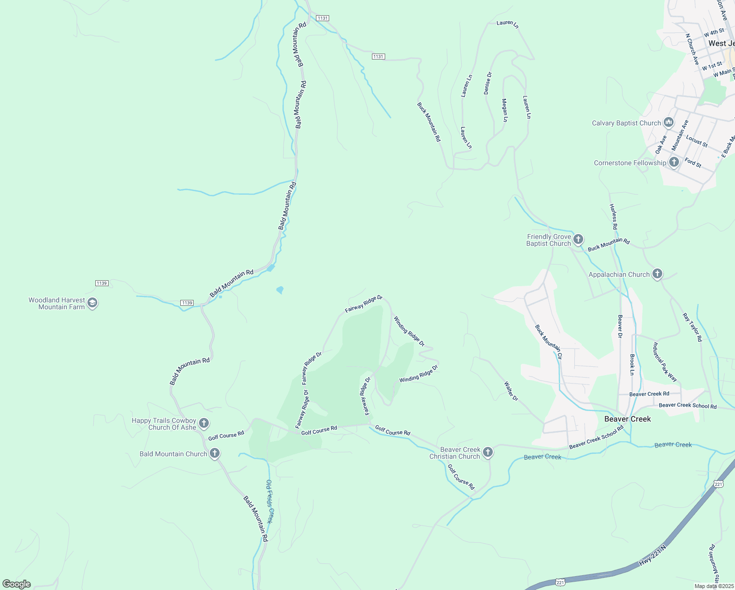 map of restaurants, bars, coffee shops, grocery stores, and more near 228 Eagle Ridge Drive in West Jefferson
