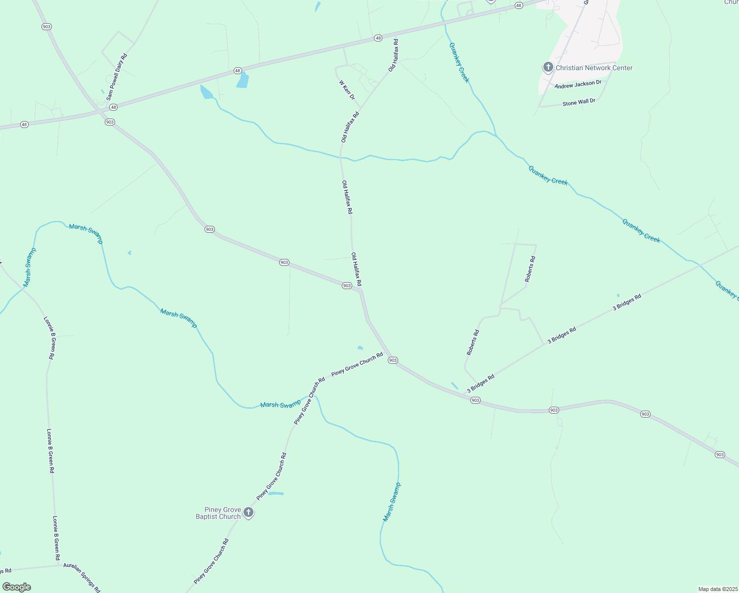 map of restaurants, bars, coffee shops, grocery stores, and more near 7145 North Carolina 903 in Roanoke Rapids