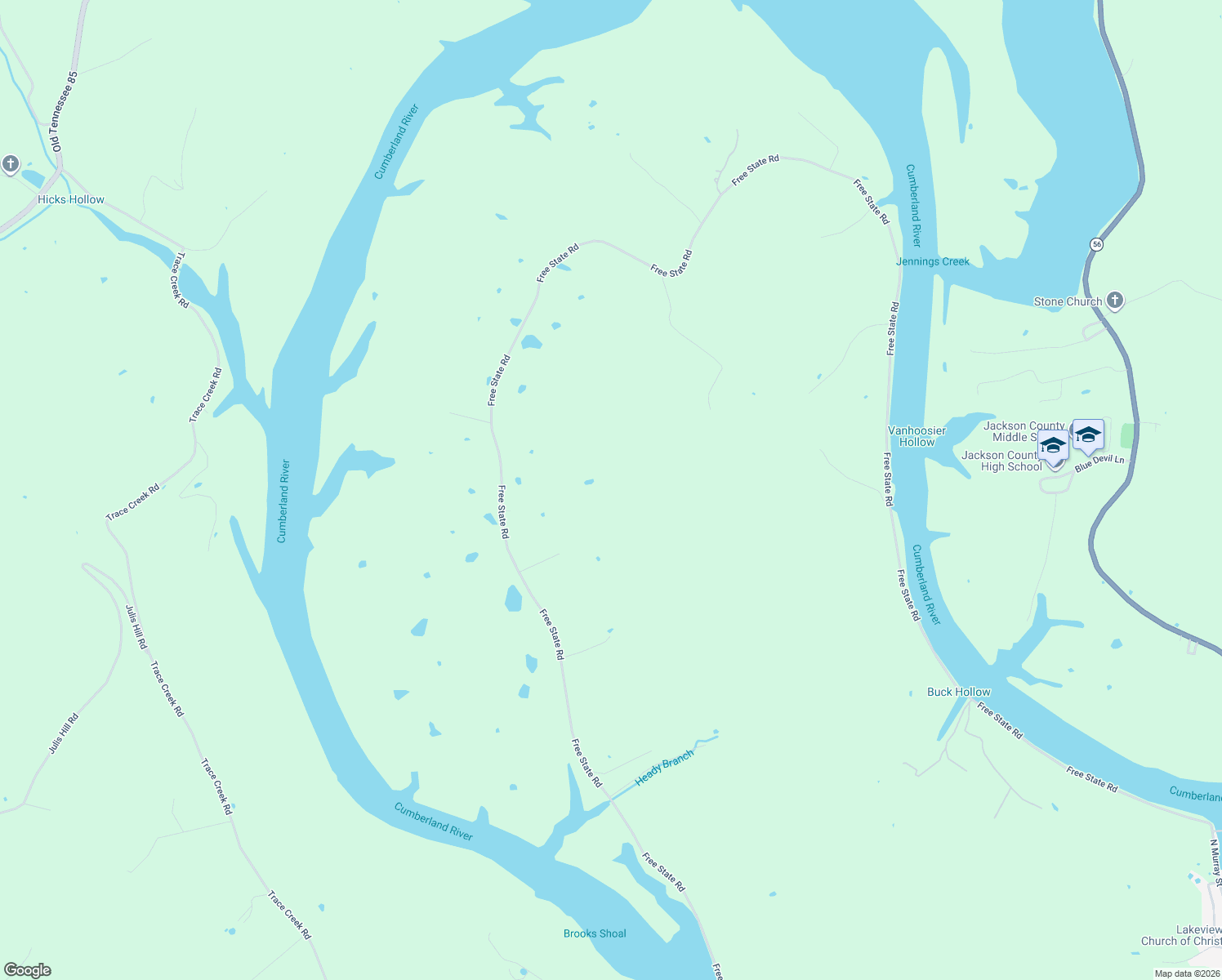map of restaurants, bars, coffee shops, grocery stores, and more near 2900 Free State Road in Gainesboro