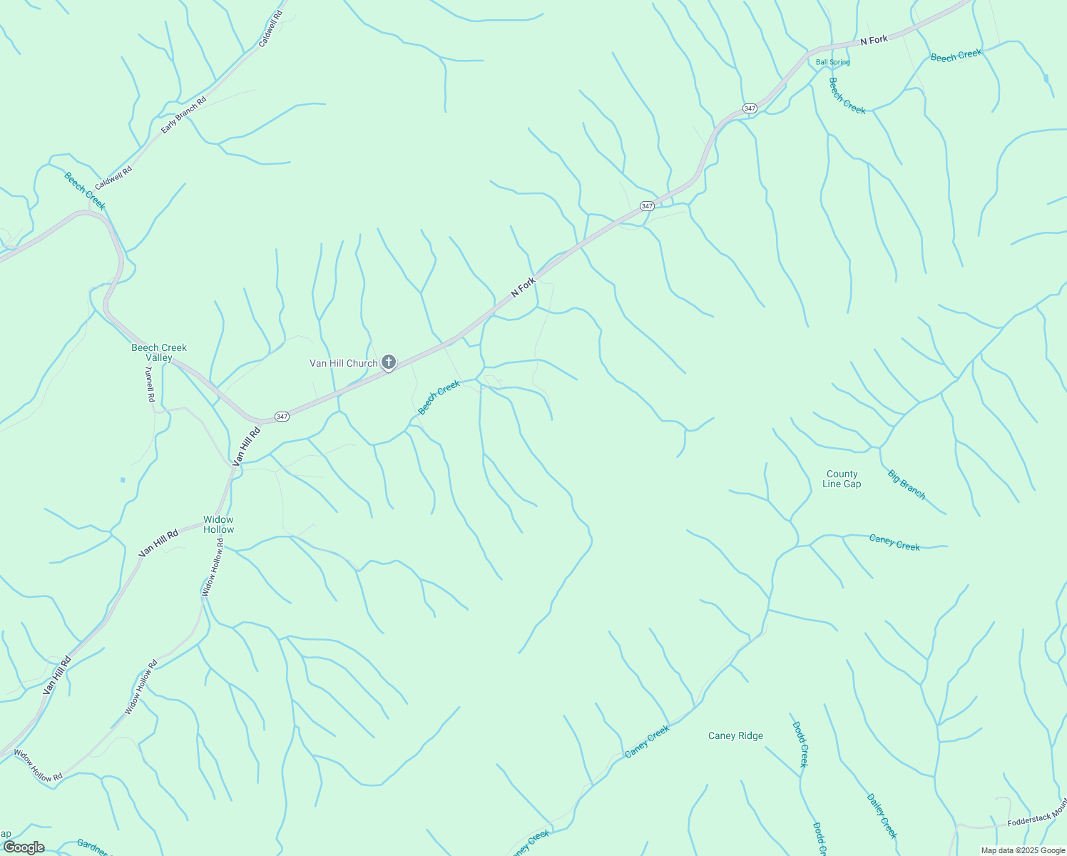 map of restaurants, bars, coffee shops, grocery stores, and more near 2240 Beech Creek Road in Rogersville