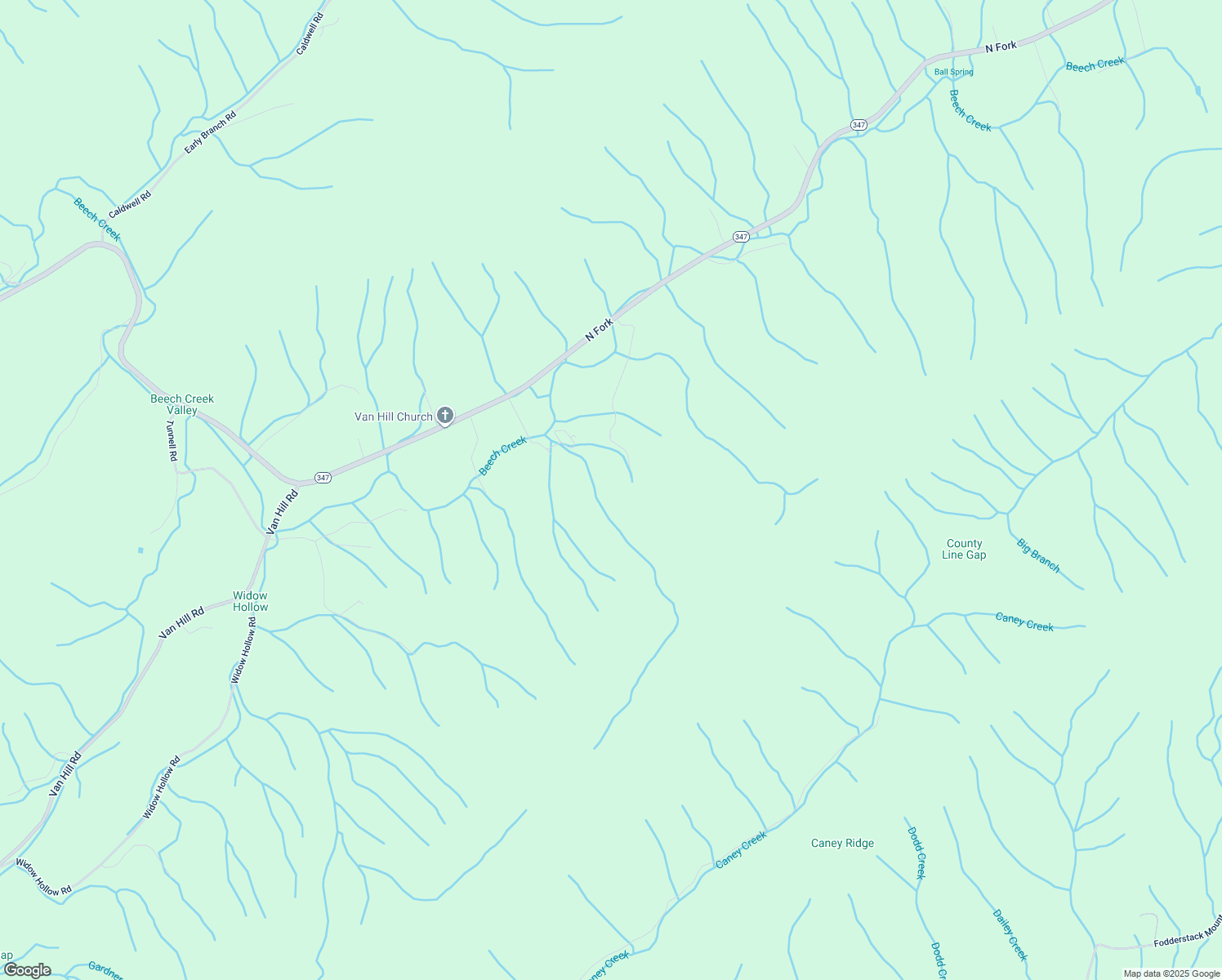 map of restaurants, bars, coffee shops, grocery stores, and more near 2240 Beech Creek Road in Rogersville