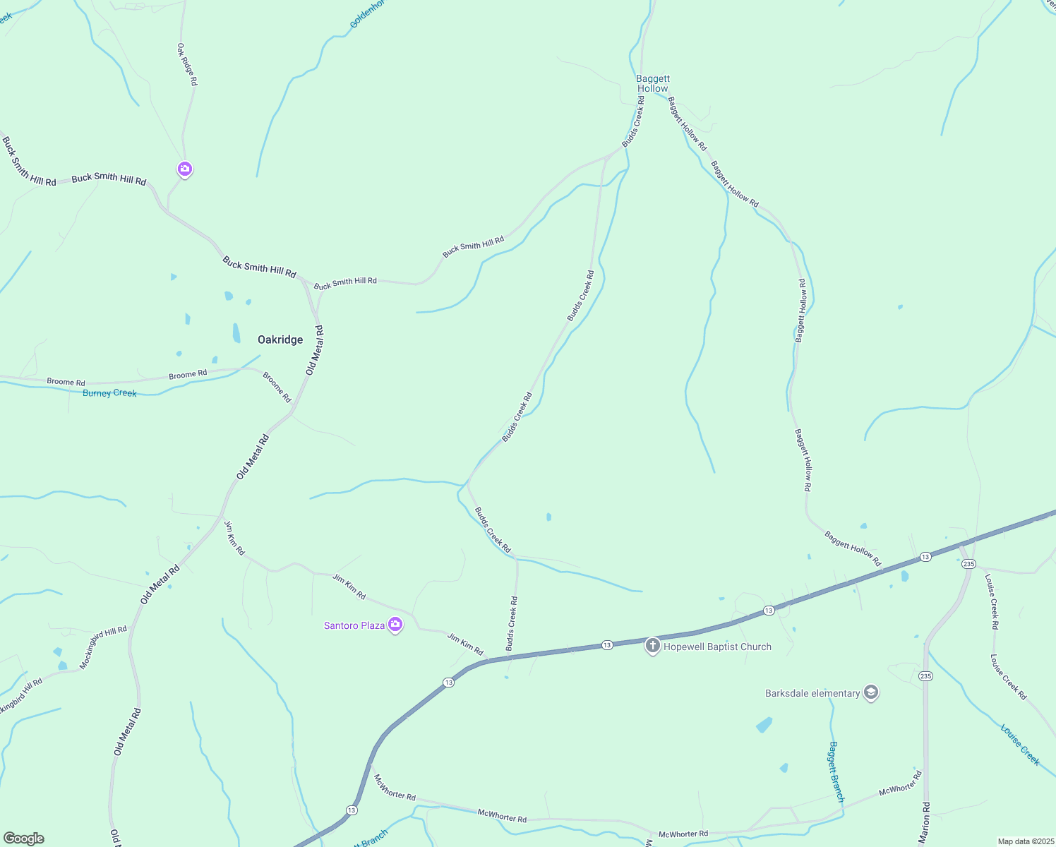 map of restaurants, bars, coffee shops, grocery stores, and more near 4301 Budds Creek Road in Cunningham
