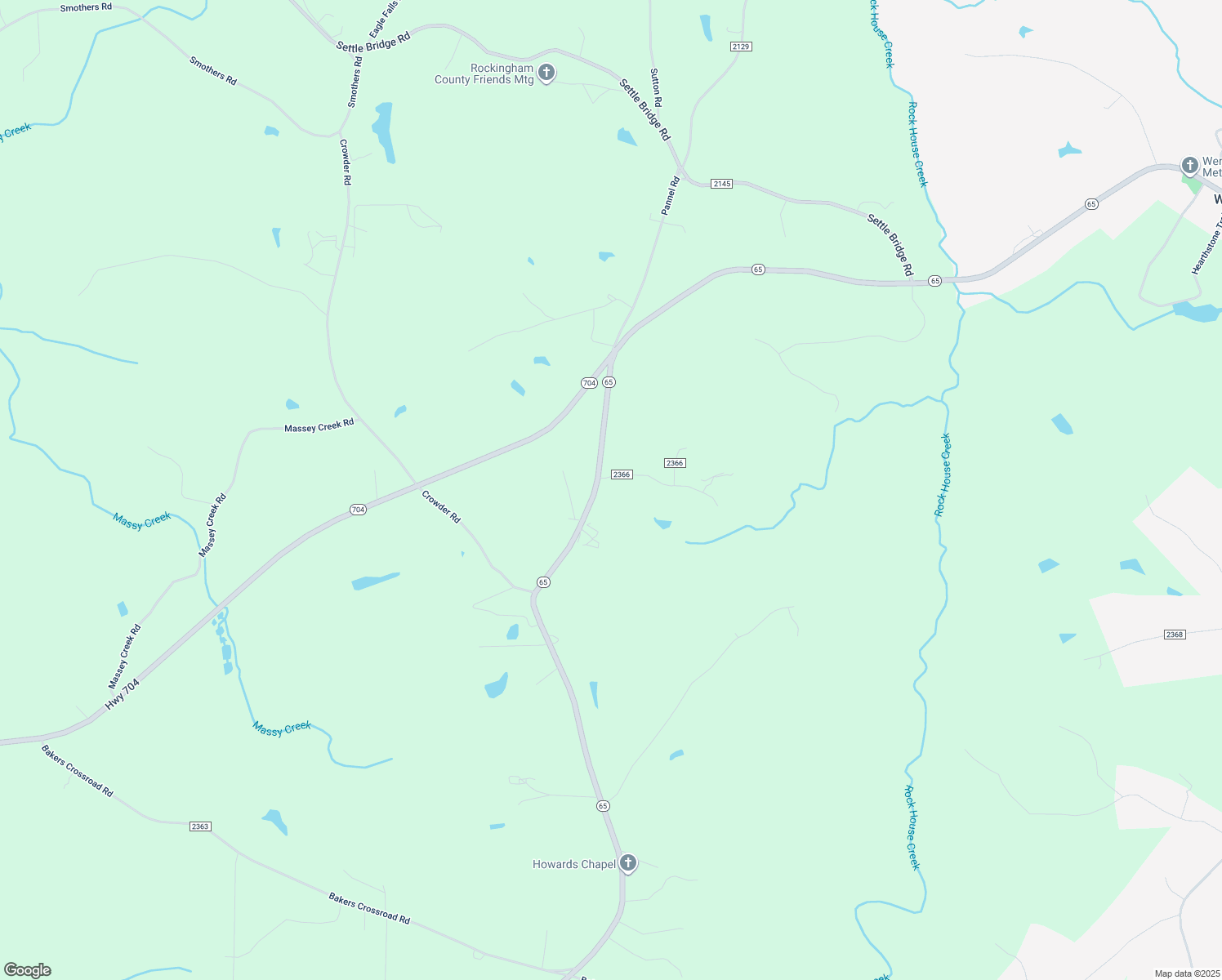 map of restaurants, bars, coffee shops, grocery stores, and more near 2502 North Carolina 65 in Reidsville