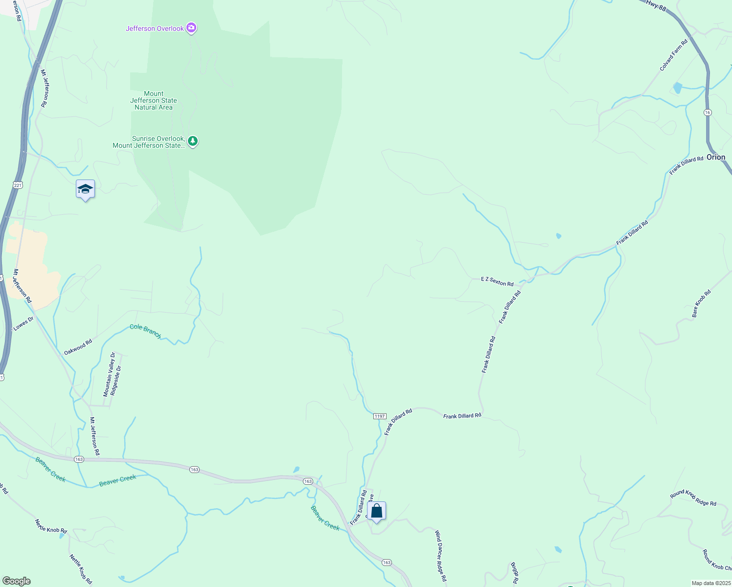 map of restaurants, bars, coffee shops, grocery stores, and more near 480 Hidden Rock Lane in Jefferson