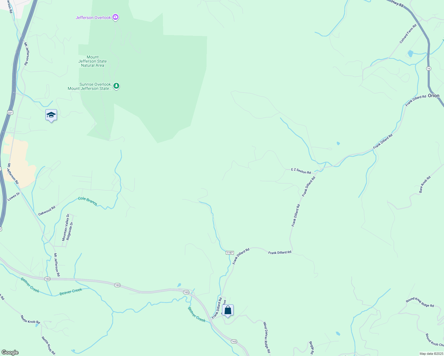 map of restaurants, bars, coffee shops, grocery stores, and more near 480 Hidden Rock Lane in Jefferson