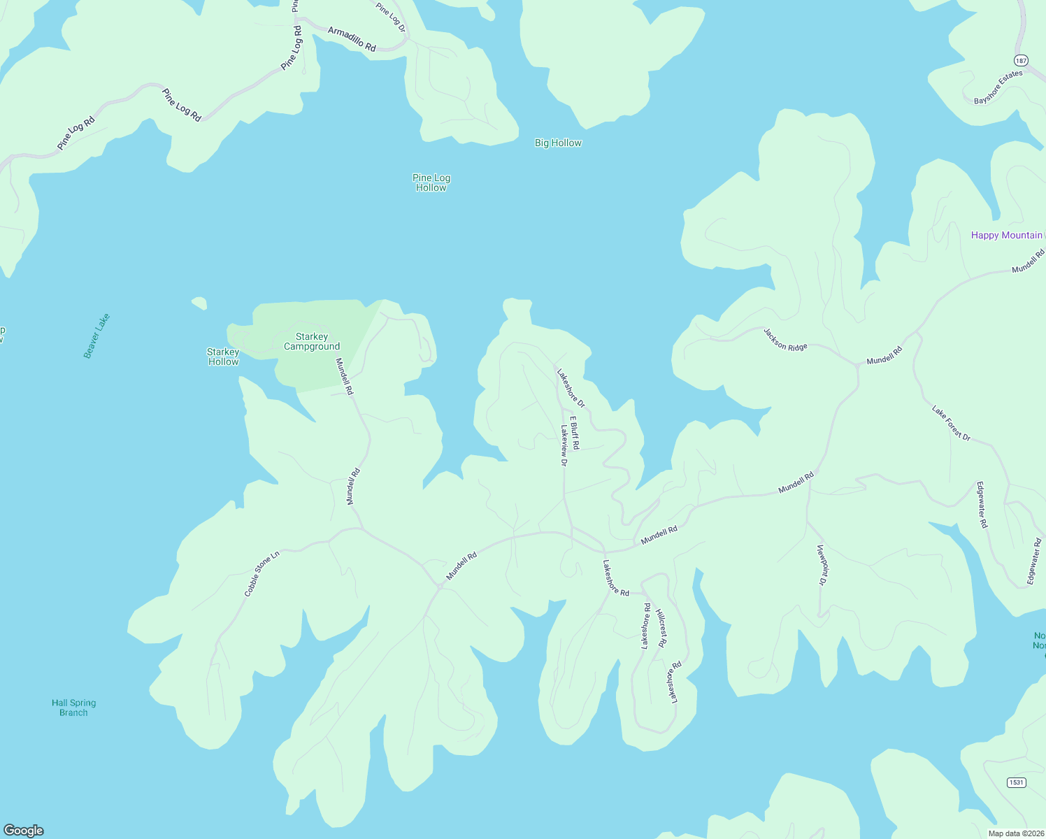 map of restaurants, bars, coffee shops, grocery stores, and more near 133 Ridge Road in Eureka Springs
