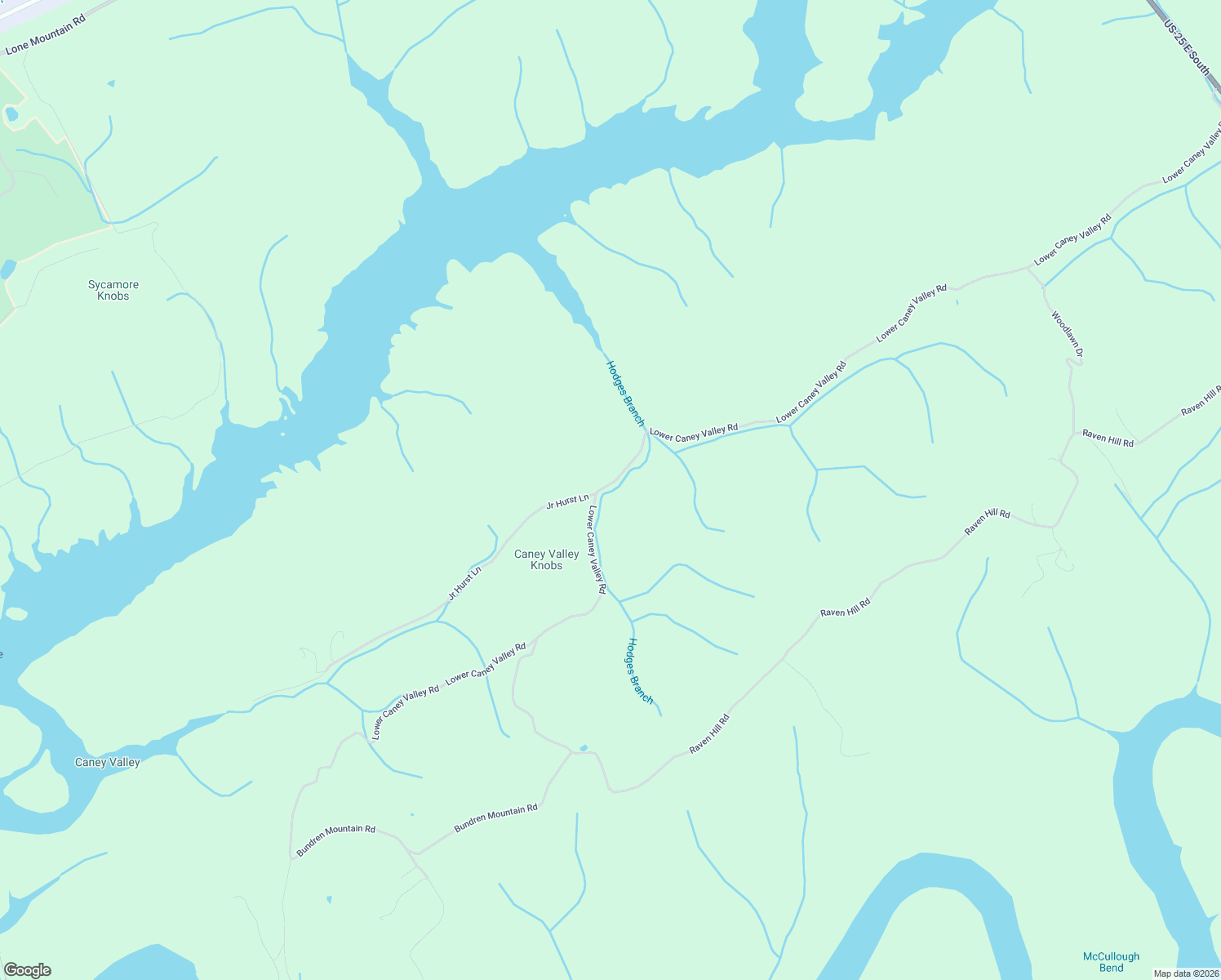 map of restaurants, bars, coffee shops, grocery stores, and more near 1079 Lower Caney Valley Road in Tazewell