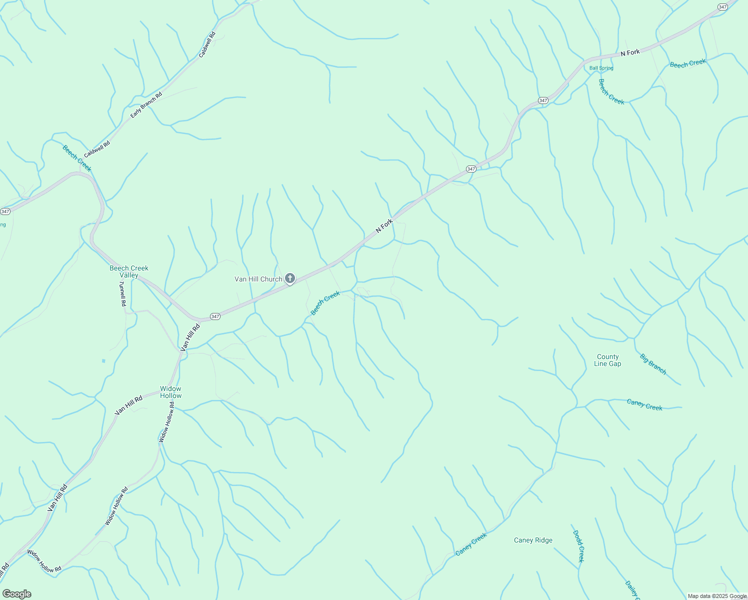map of restaurants, bars, coffee shops, grocery stores, and more near 2240 Beech Creek Road in Rogersville