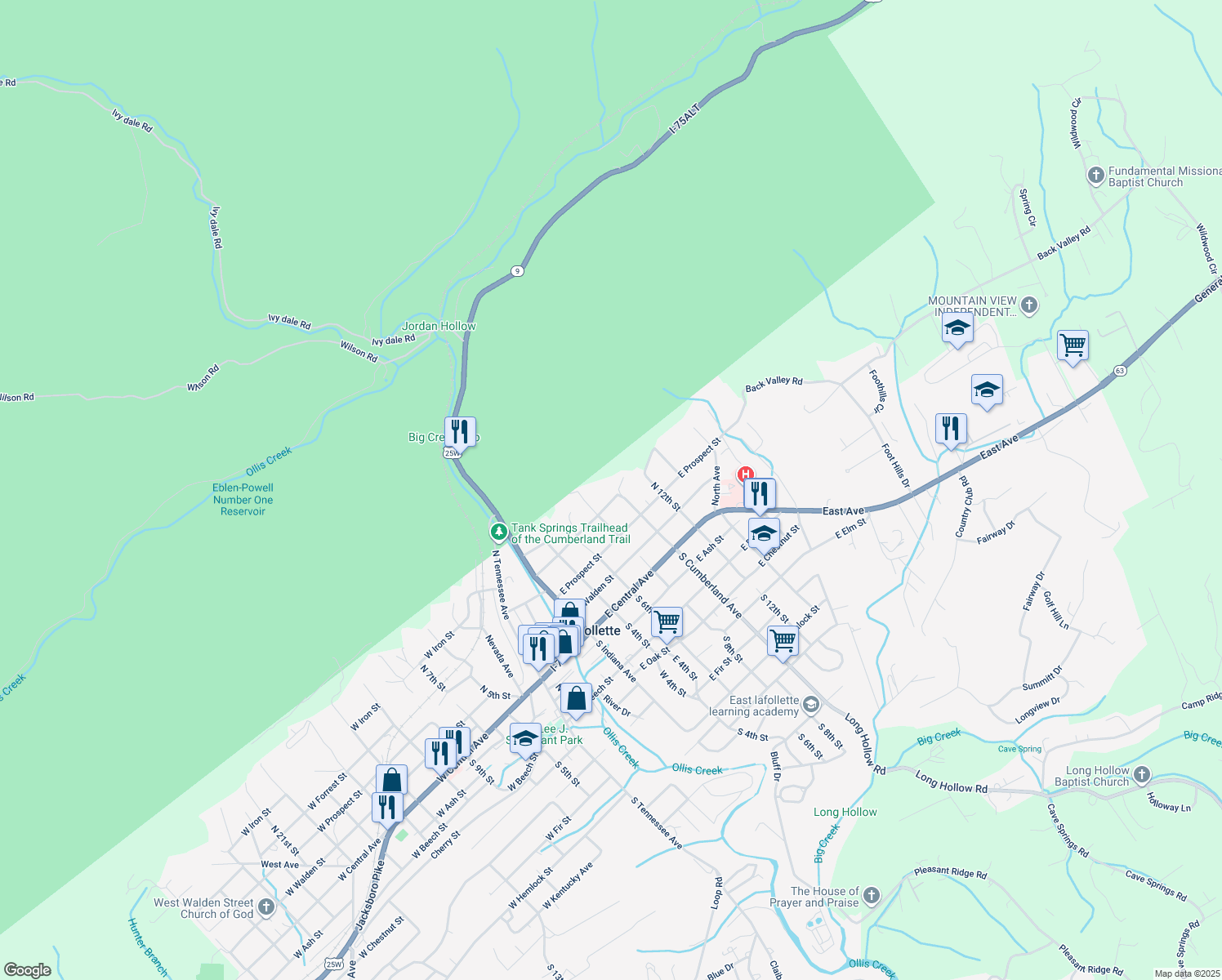 401 East Forrest Street, LaFollette TN Walk Score