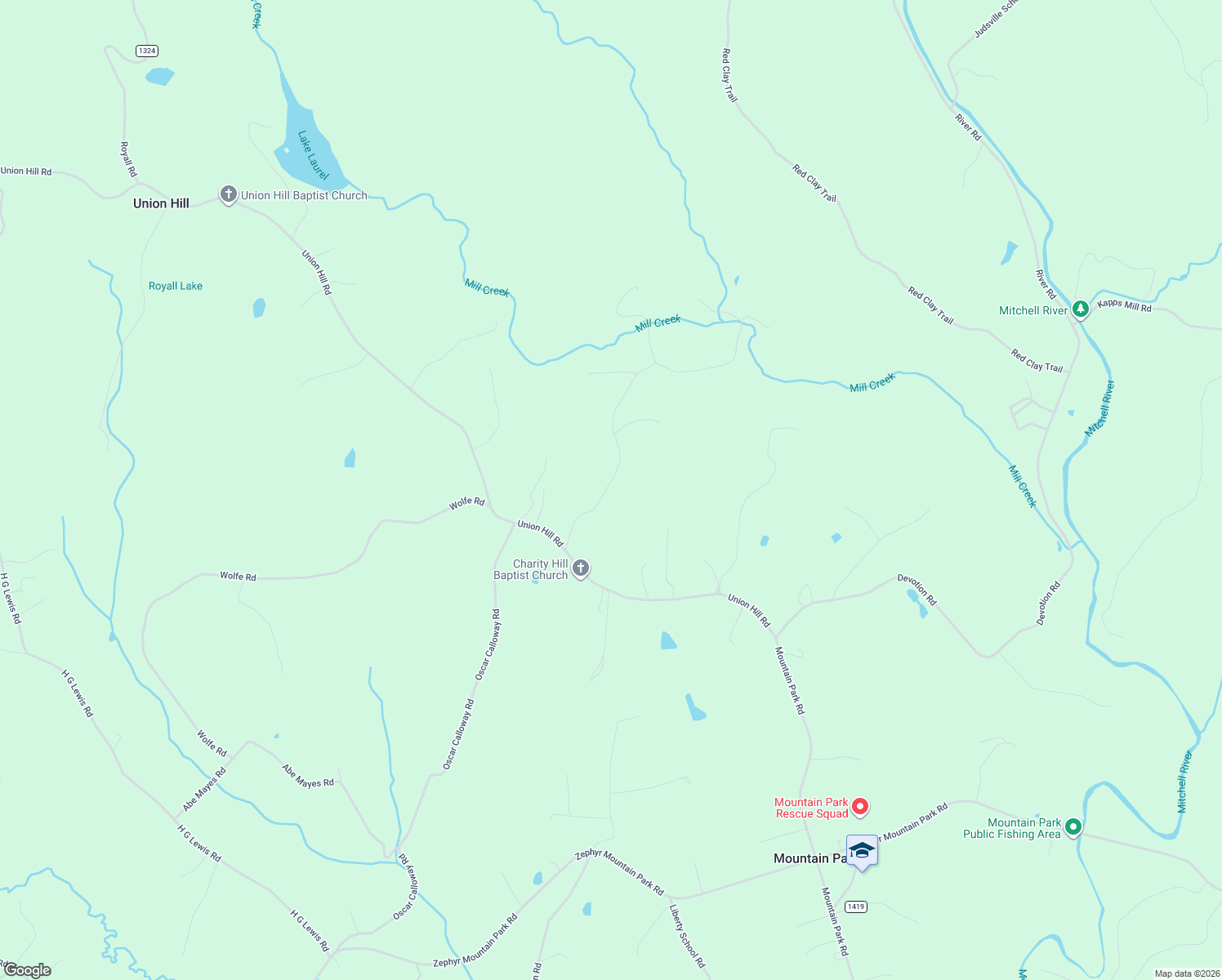 map of restaurants, bars, coffee shops, grocery stores, and more near 216 Ed Nixon Road in Thurmond