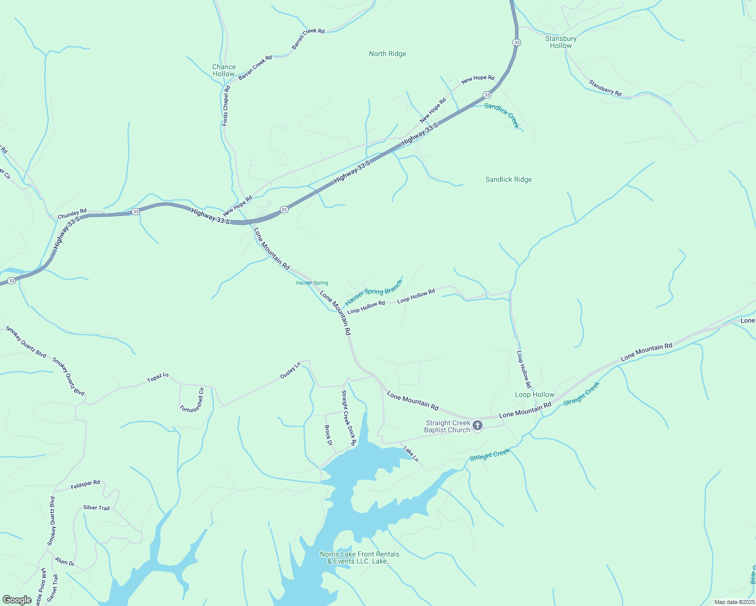 map of restaurants, bars, coffee shops, grocery stores, and more near 186 Loop Hollow Road in New Tazewell