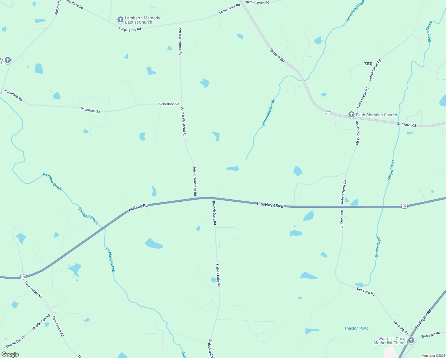 map of restaurants, bars, coffee shops, grocery stores, and more near 3450 Leasburg Road in Roxboro