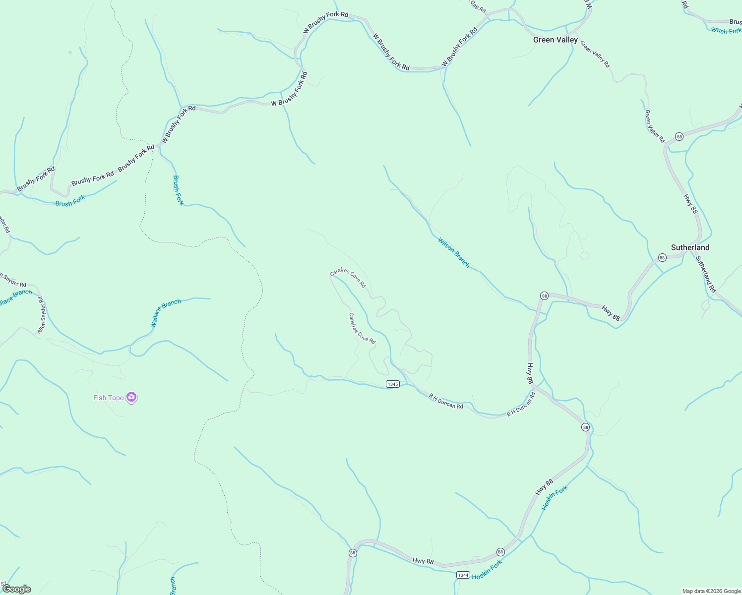 map of restaurants, bars, coffee shops, grocery stores, and more near 750 Carefree Cove Road in Creston