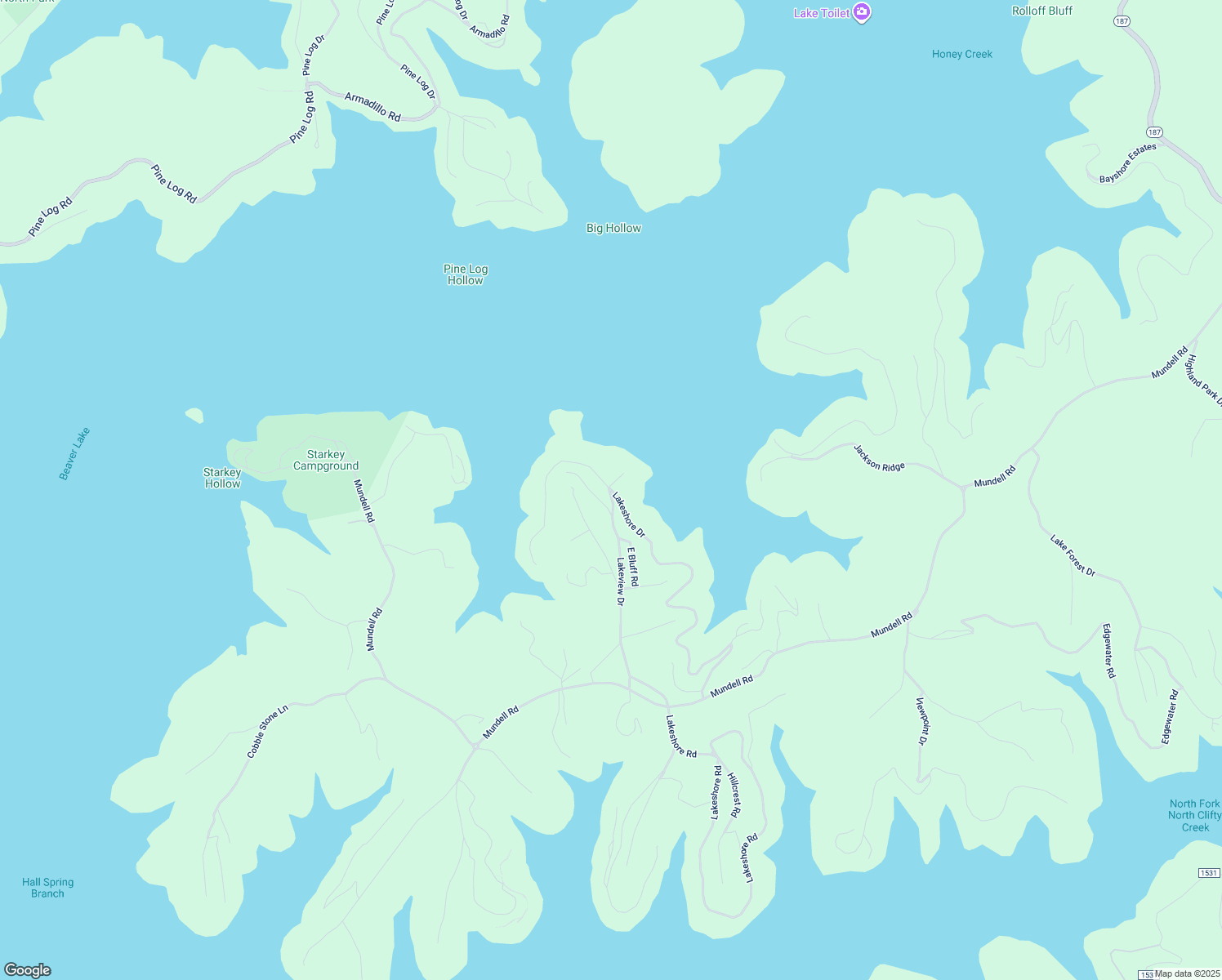 map of restaurants, bars, coffee shops, grocery stores, and more near 13 Lakeshore Drive in Eureka Springs