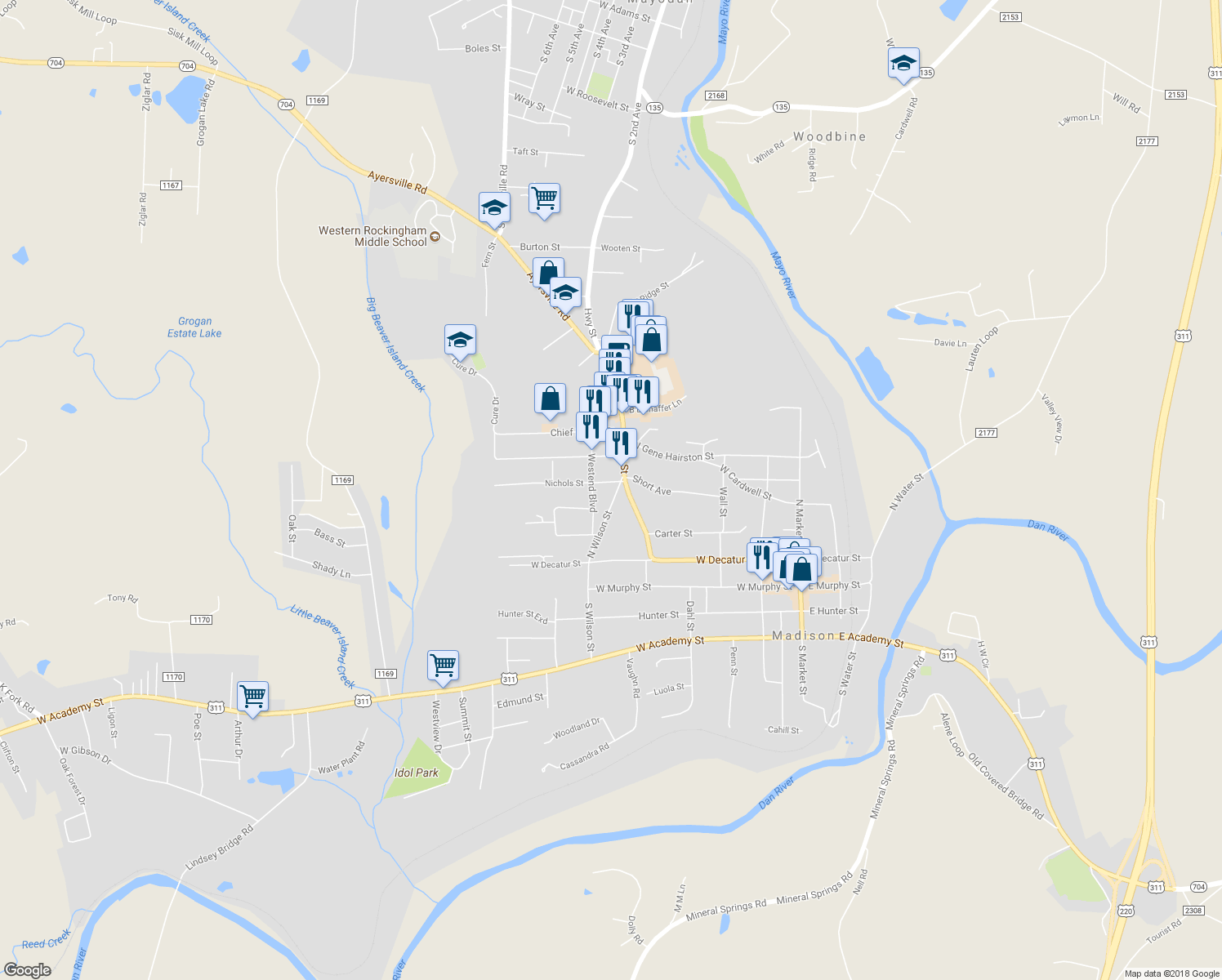 map of restaurants, bars, coffee shops, grocery stores, and more near 329 North Wilson Street in Madison