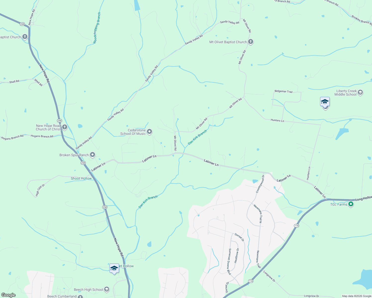 map of restaurants, bars, coffee shops, grocery stores, and more near 1566 Latimer Lane in Hendersonville