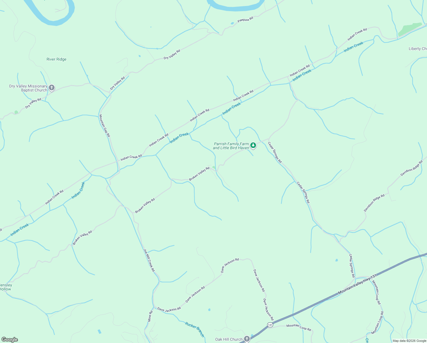 map of restaurants, bars, coffee shops, grocery stores, and more near 2826 Broken Valley Road in Thorn Hill