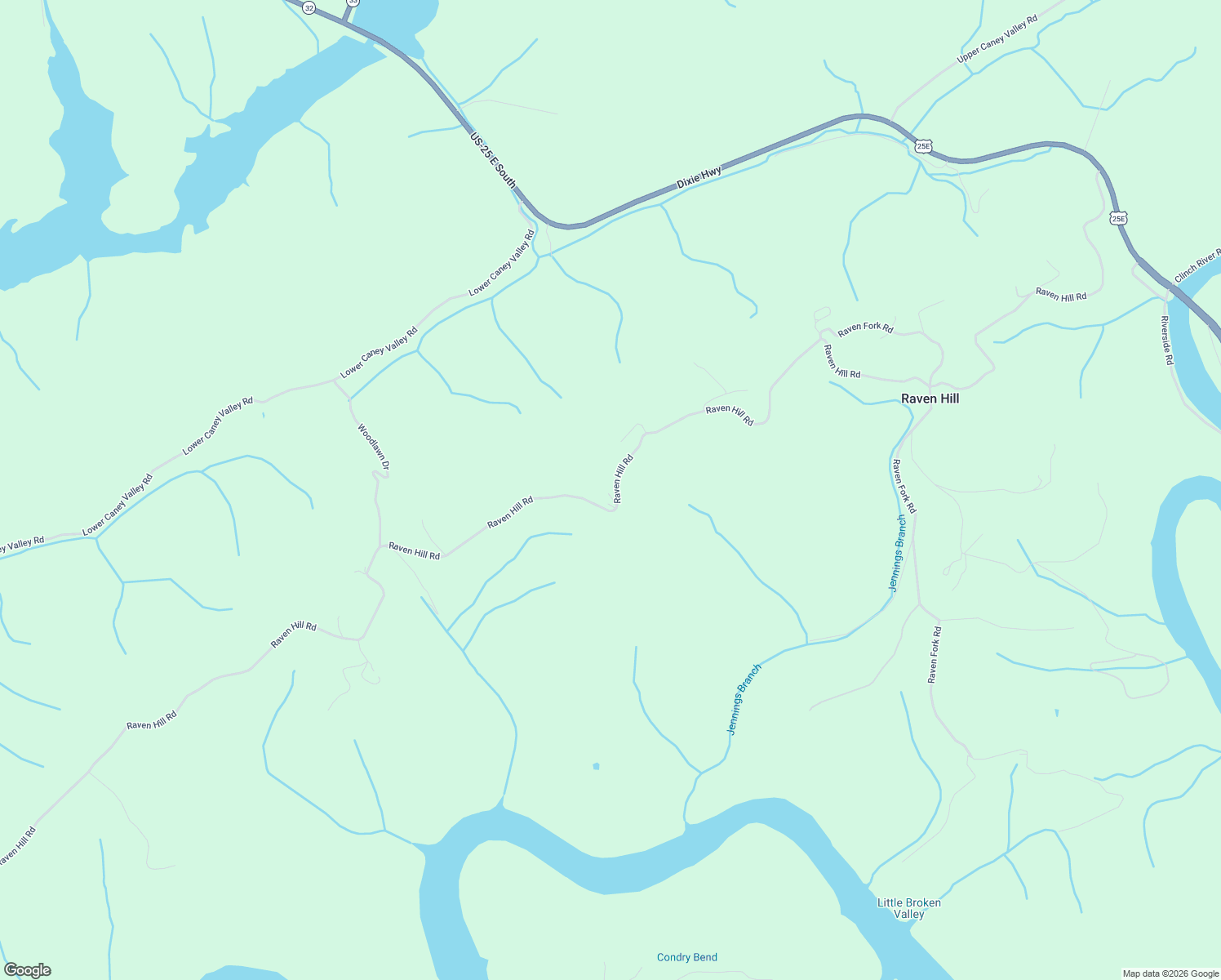map of restaurants, bars, coffee shops, grocery stores, and more near 1316 Raven Hill Road in Tazewell