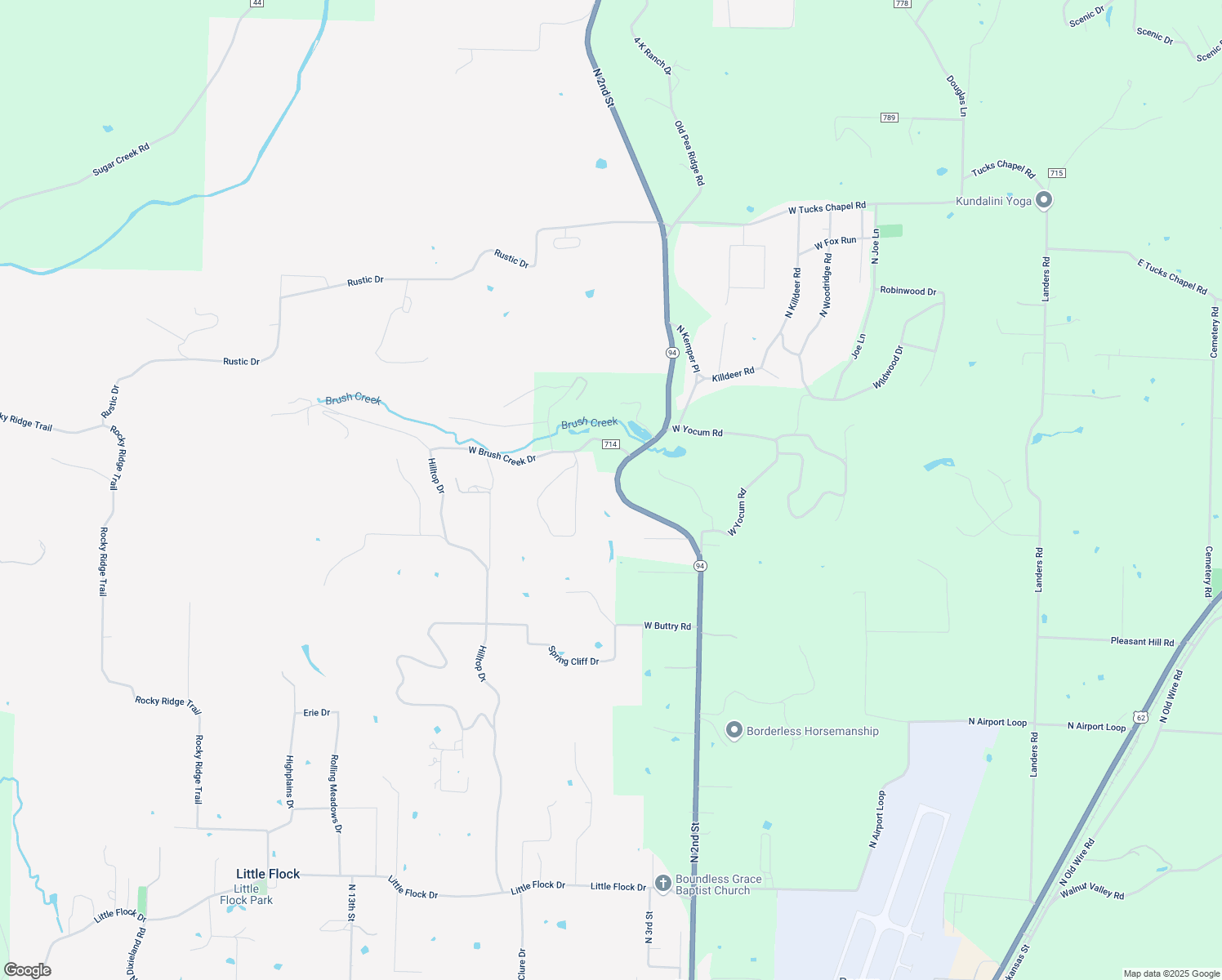 map of restaurants, bars, coffee shops, grocery stores, and more near 4814 North 2nd Street in Rogers