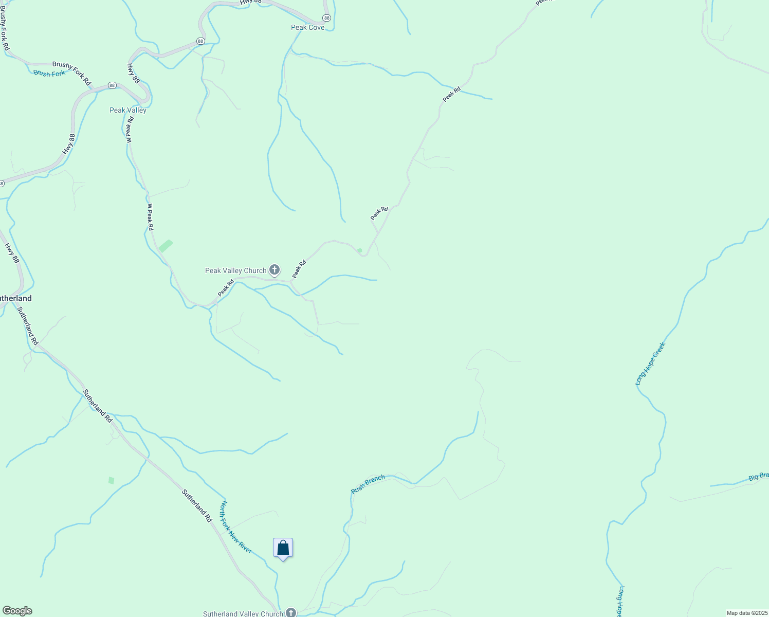 map of restaurants, bars, coffee shops, grocery stores, and more near 3429 Peak Road in Creston