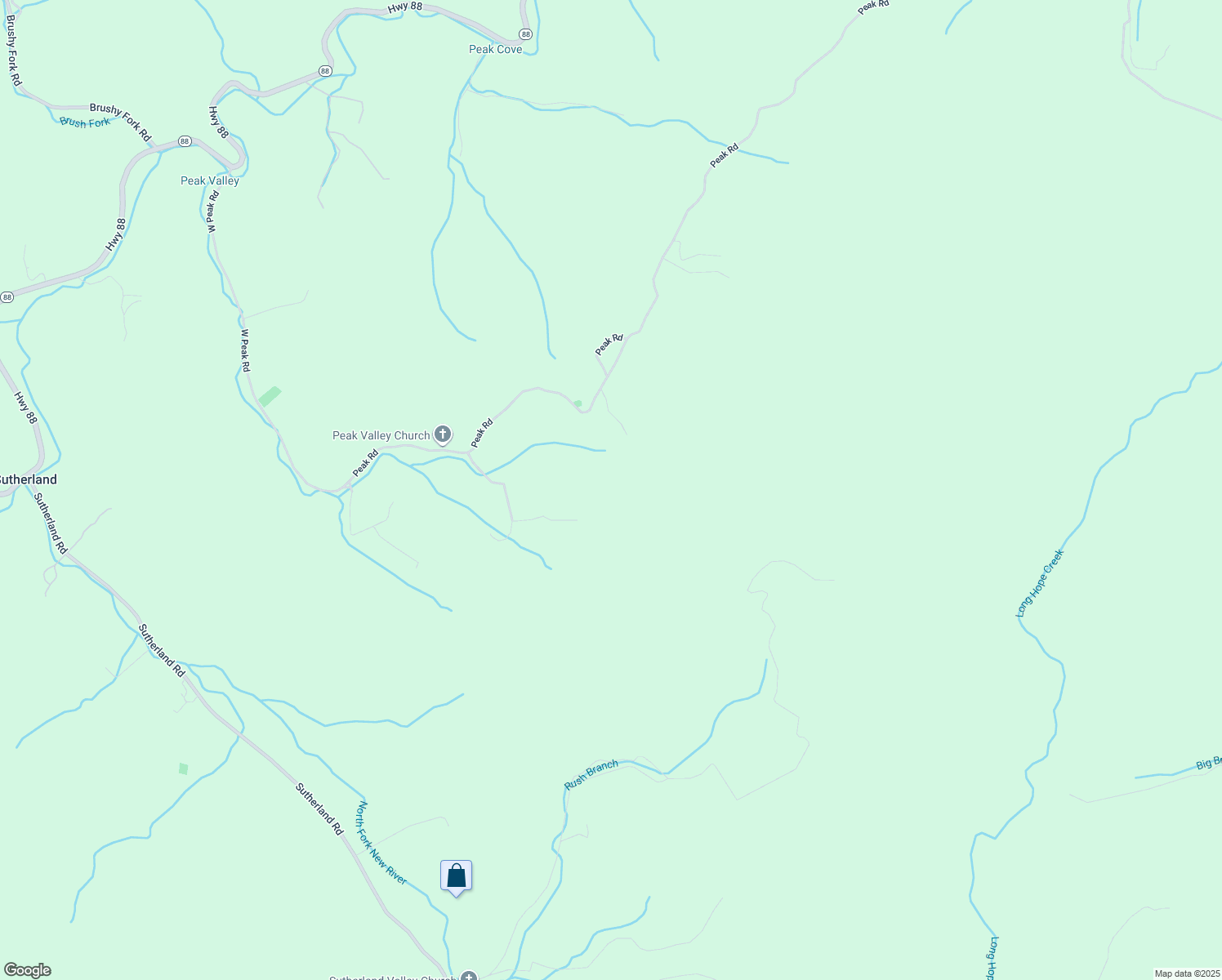 map of restaurants, bars, coffee shops, grocery stores, and more near 3429 Peak Road in Creston