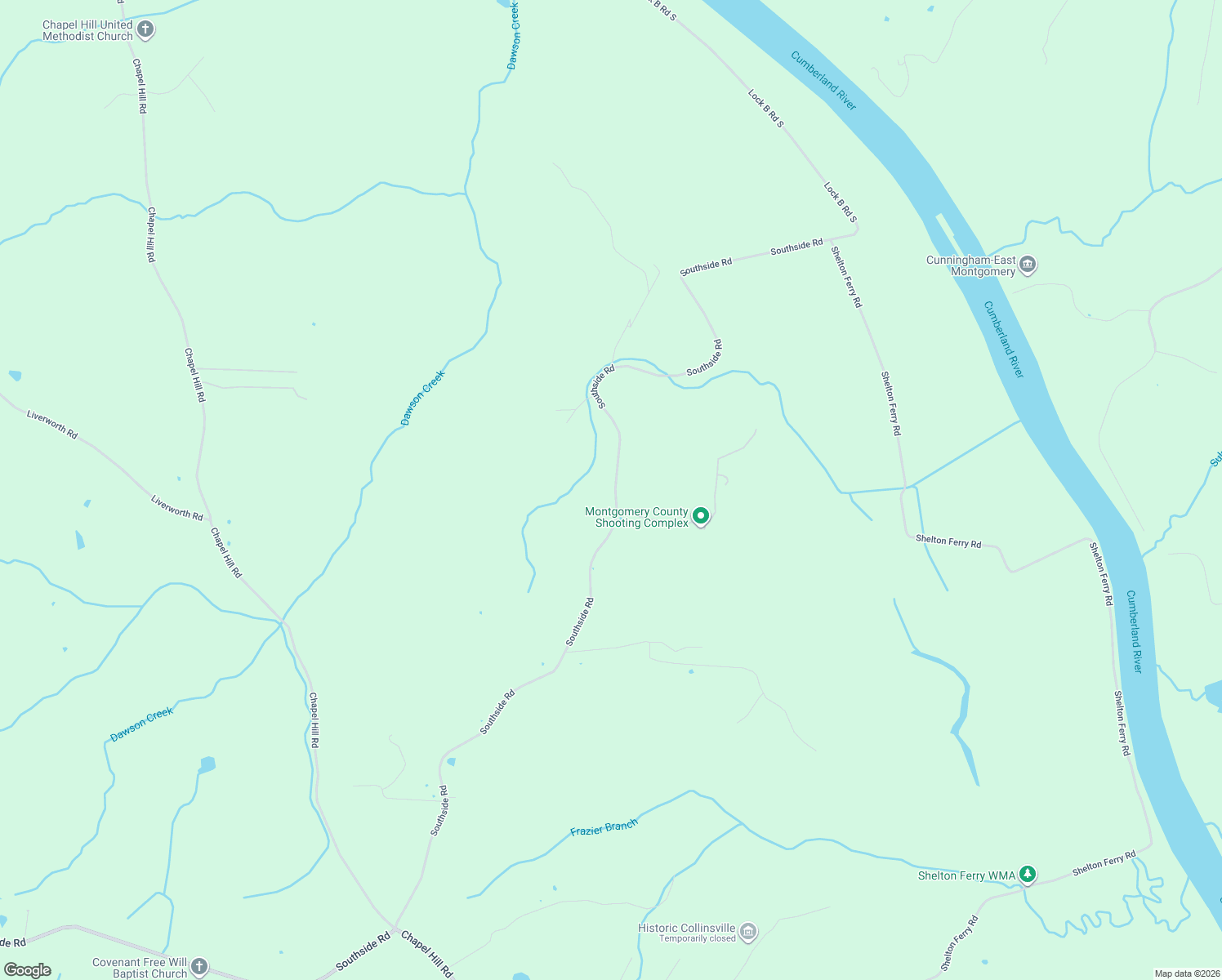 map of restaurants, bars, coffee shops, grocery stores, and more near 4151 Southside Road in Southside