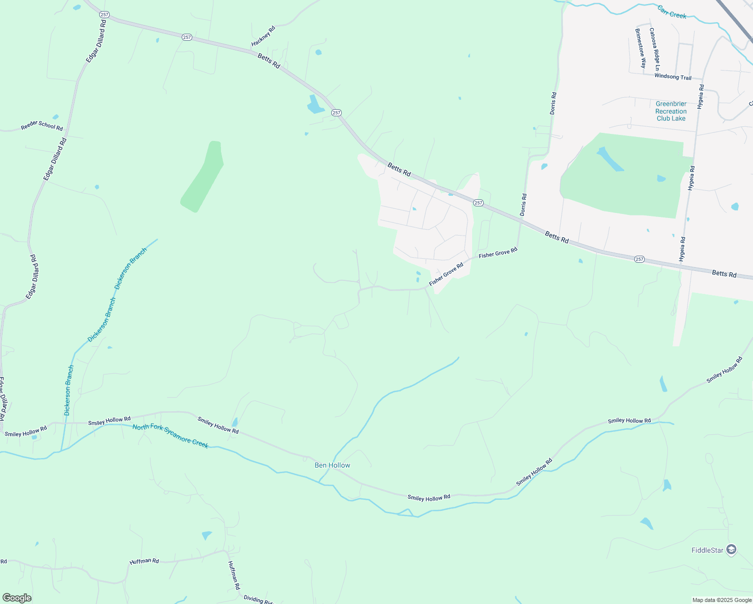 map of restaurants, bars, coffee shops, grocery stores, and more near 5729 Fisher Grove Road in Greenbrier