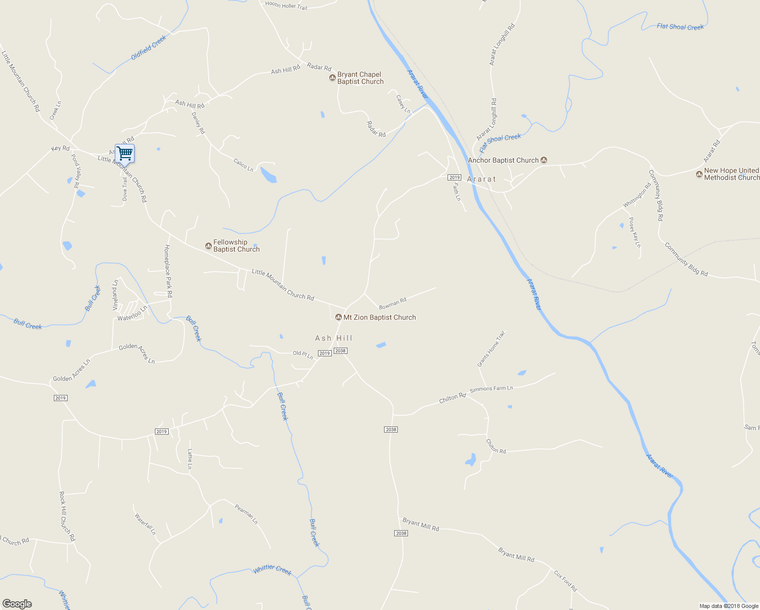 map of restaurants, bars, coffee shops, grocery stores, and more near 151 Bowman Road in Ararat
