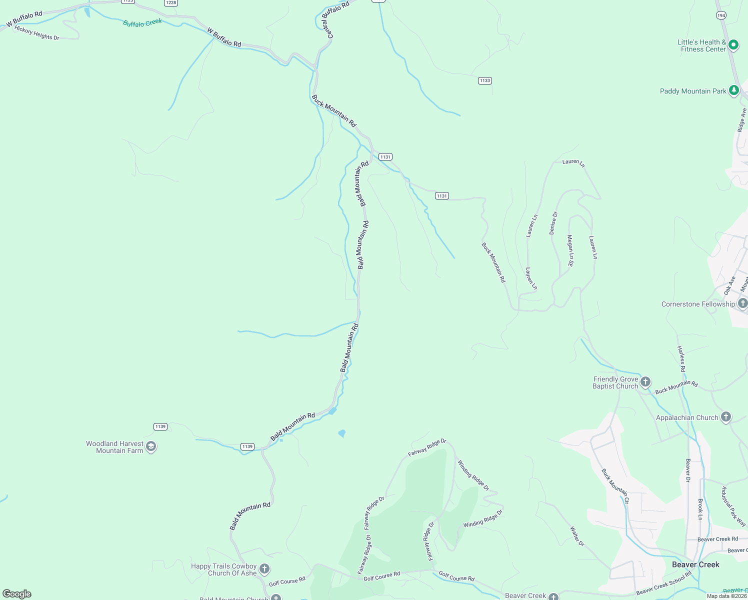 map of restaurants, bars, coffee shops, grocery stores, and more near 3490 Bald Mountain Road in West Jefferson