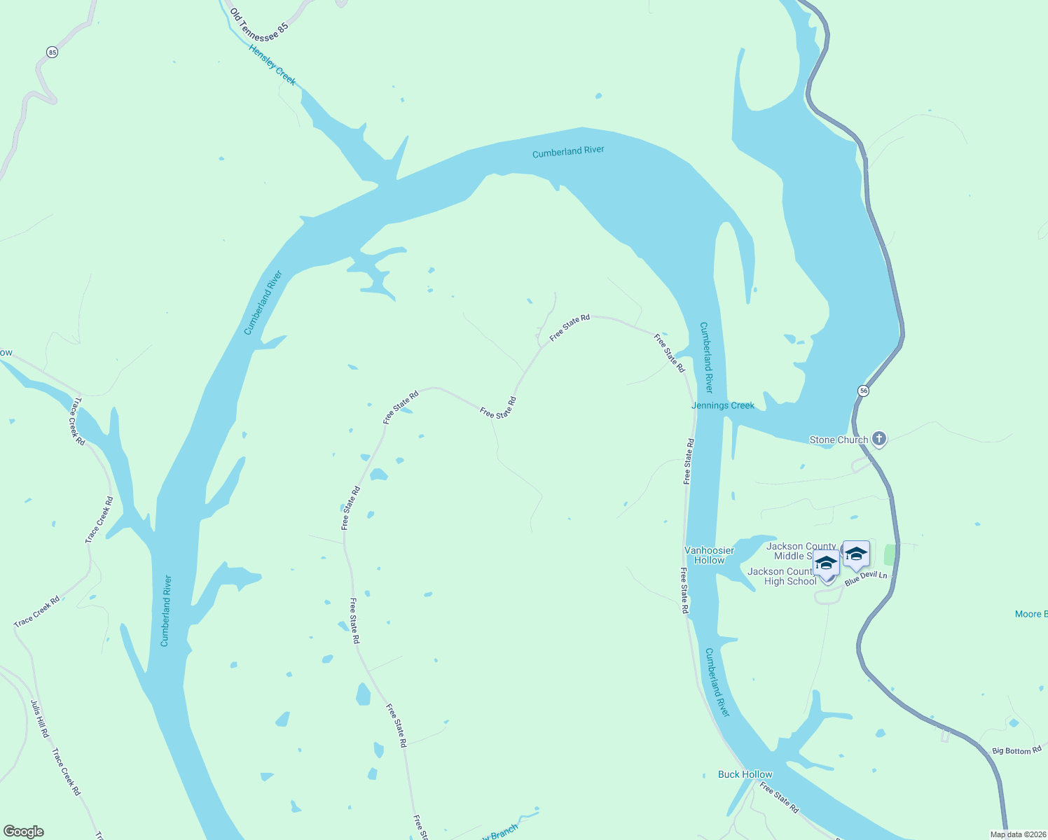 map of restaurants, bars, coffee shops, grocery stores, and more near 1869 Free State Road in Gainesboro