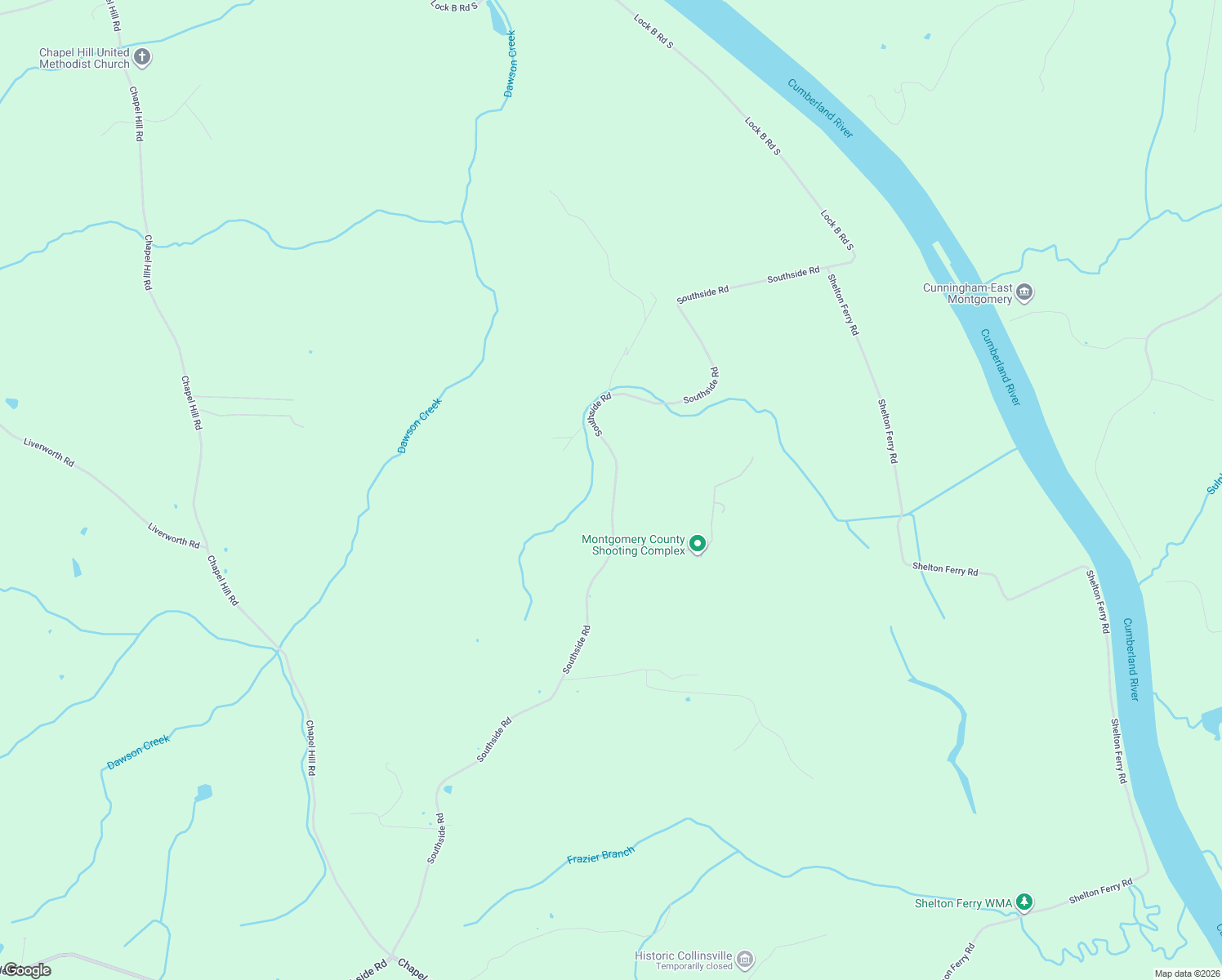 map of restaurants, bars, coffee shops, grocery stores, and more near 4100 Southside Road in Southside