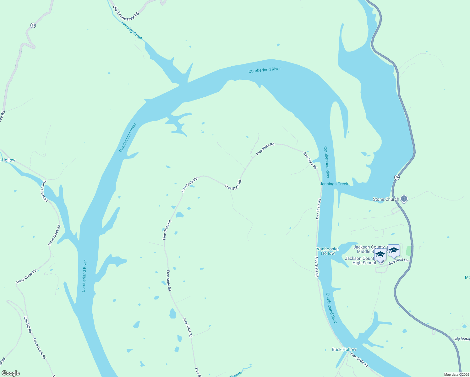 map of restaurants, bars, coffee shops, grocery stores, and more near 1869 Free State Road in Gainesboro