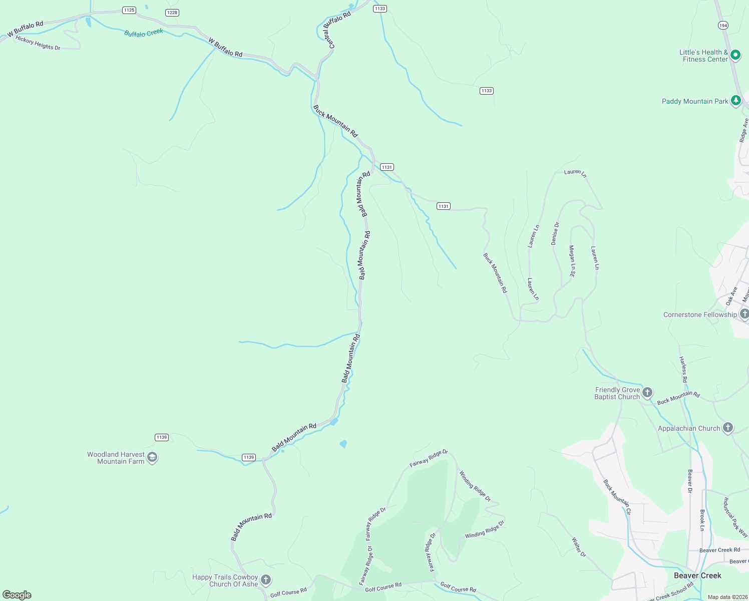map of restaurants, bars, coffee shops, grocery stores, and more near 3490 Bald Mountain Road in West Jefferson