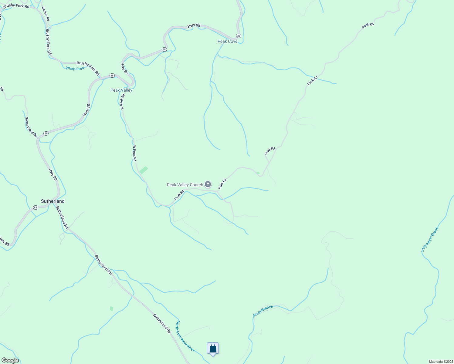 map of restaurants, bars, coffee shops, grocery stores, and more near 3733 Peak Road in Creston