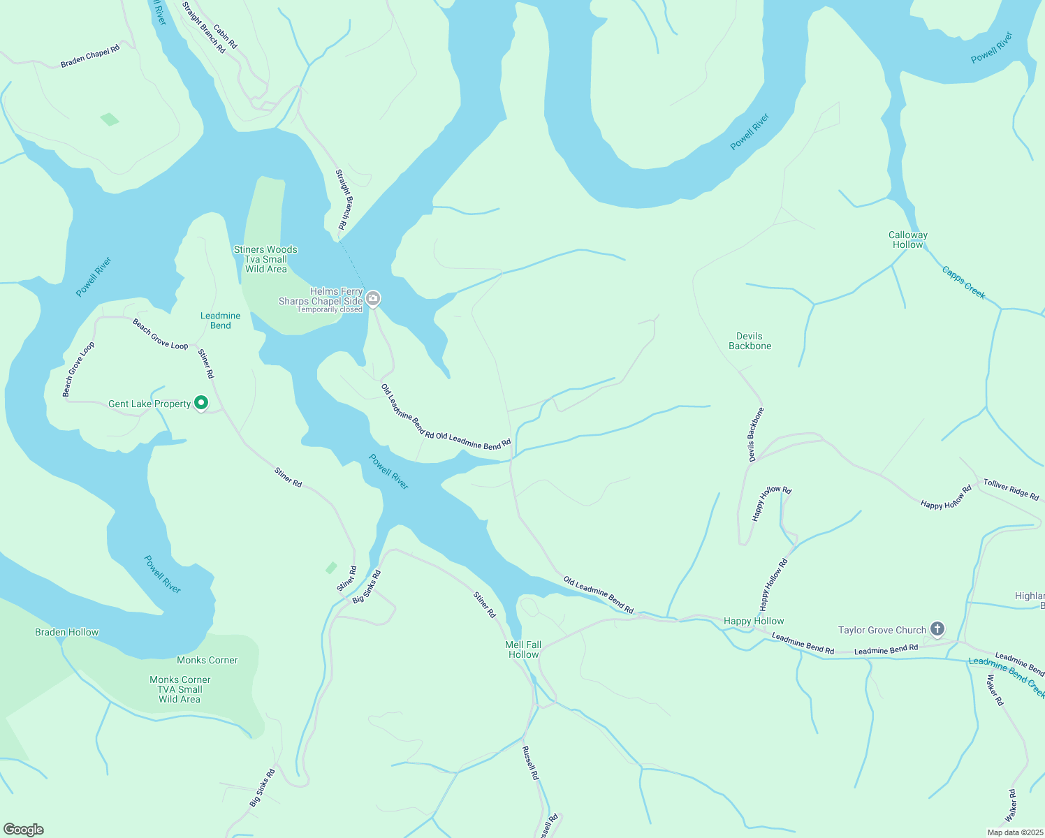 map of restaurants, bars, coffee shops, grocery stores, and more near 100 Mountain Way in Sharps Chapel