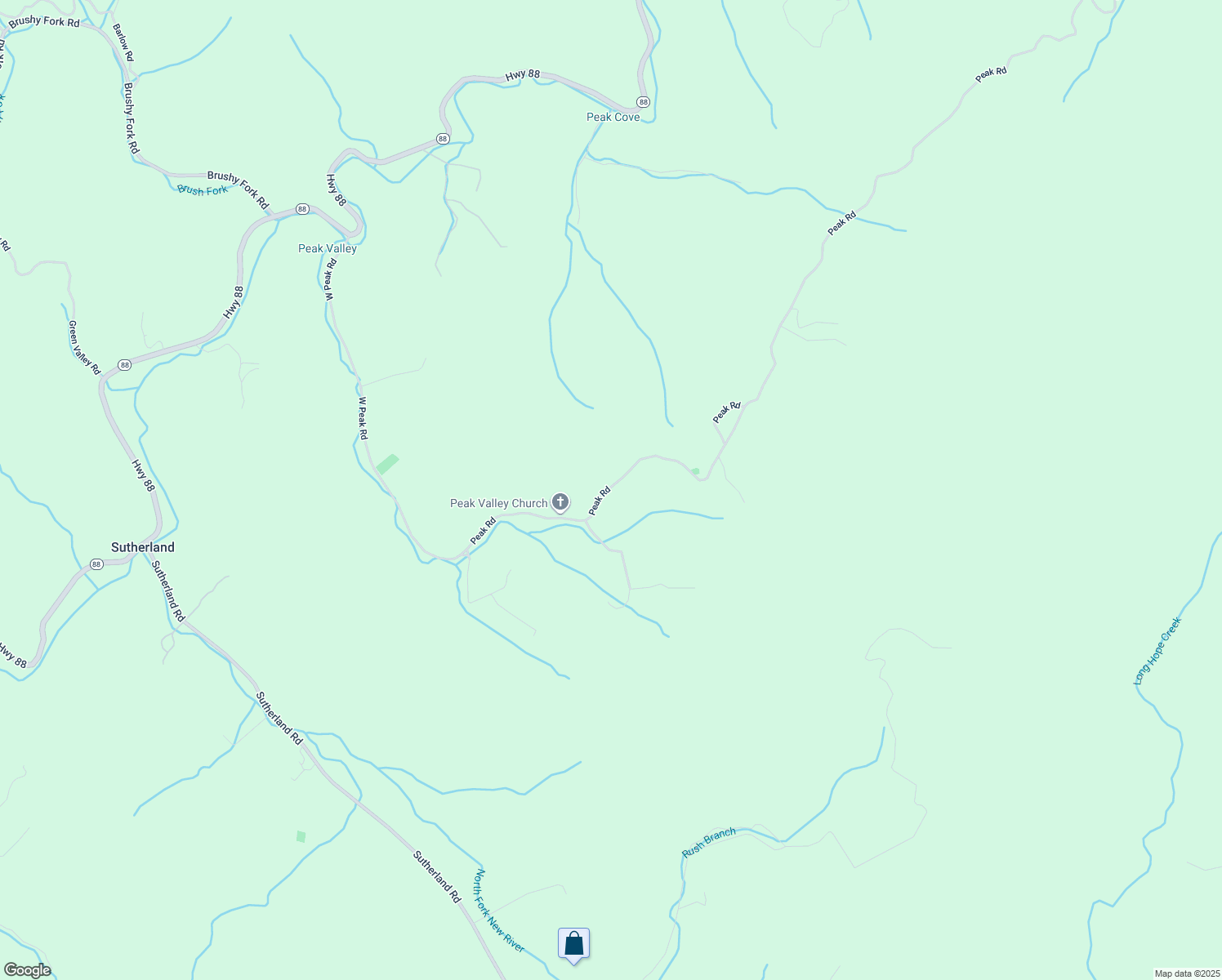 map of restaurants, bars, coffee shops, grocery stores, and more near 3733 Peak Road in Creston