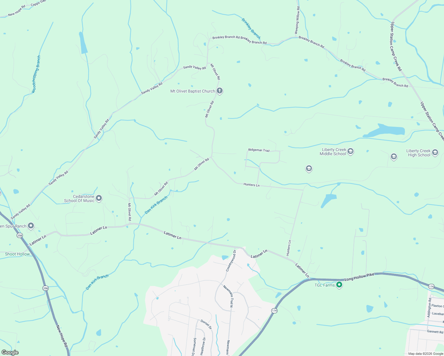map of restaurants, bars, coffee shops, grocery stores, and more near 343 Hunters Lane in Hendersonville
