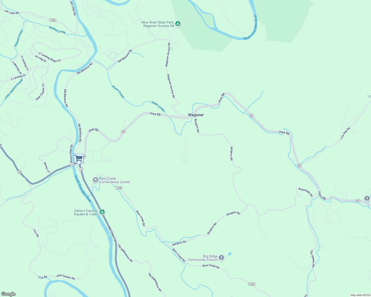 map of restaurants, bars, coffee shops, grocery stores, and more near 521 Dishman Severt Road in Jefferson
