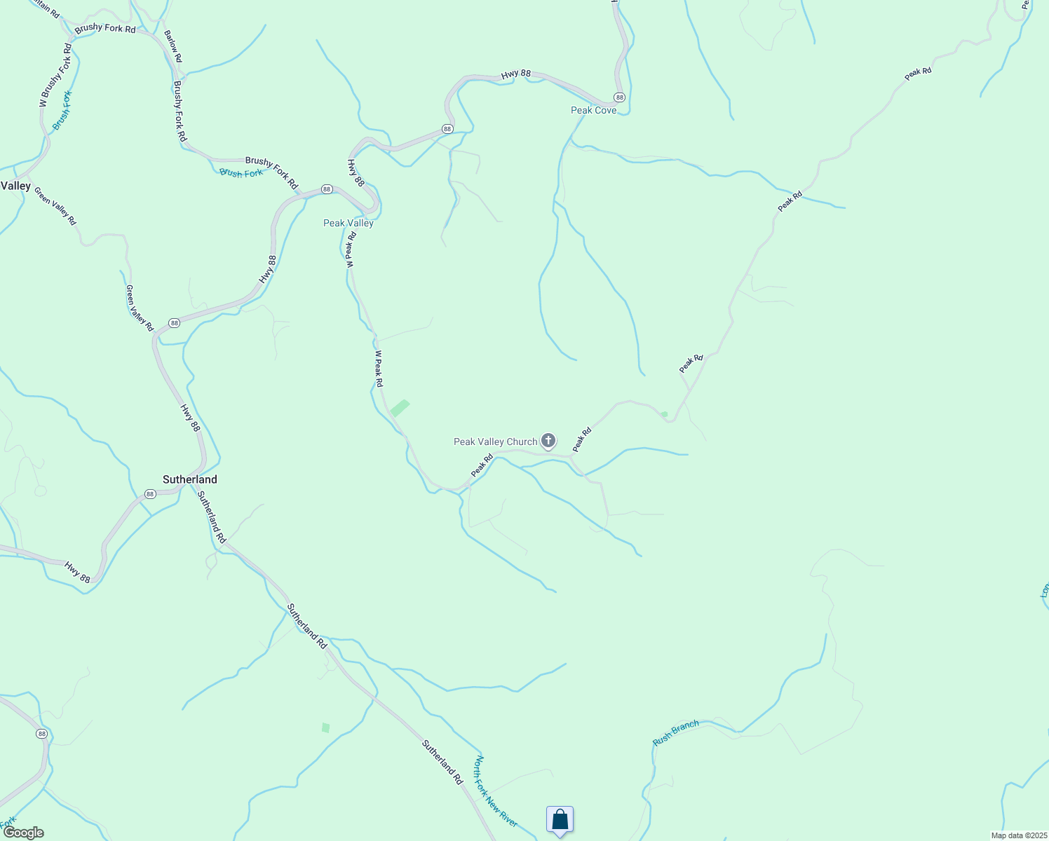 map of restaurants, bars, coffee shops, grocery stores, and more near 4022 Peak Road in Creston