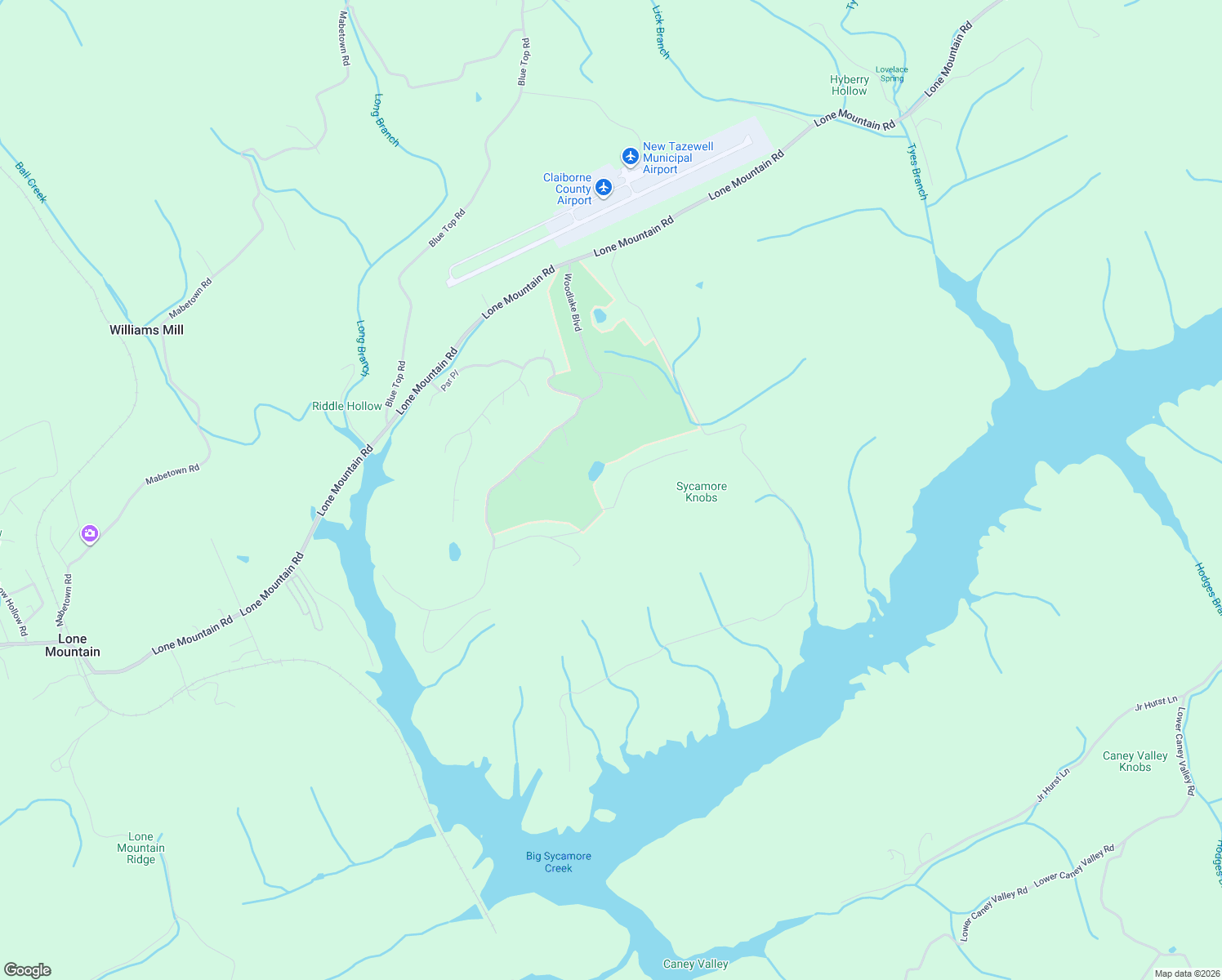 map of restaurants, bars, coffee shops, grocery stores, and more near 214-438 Eagles Ridge in Tazewell